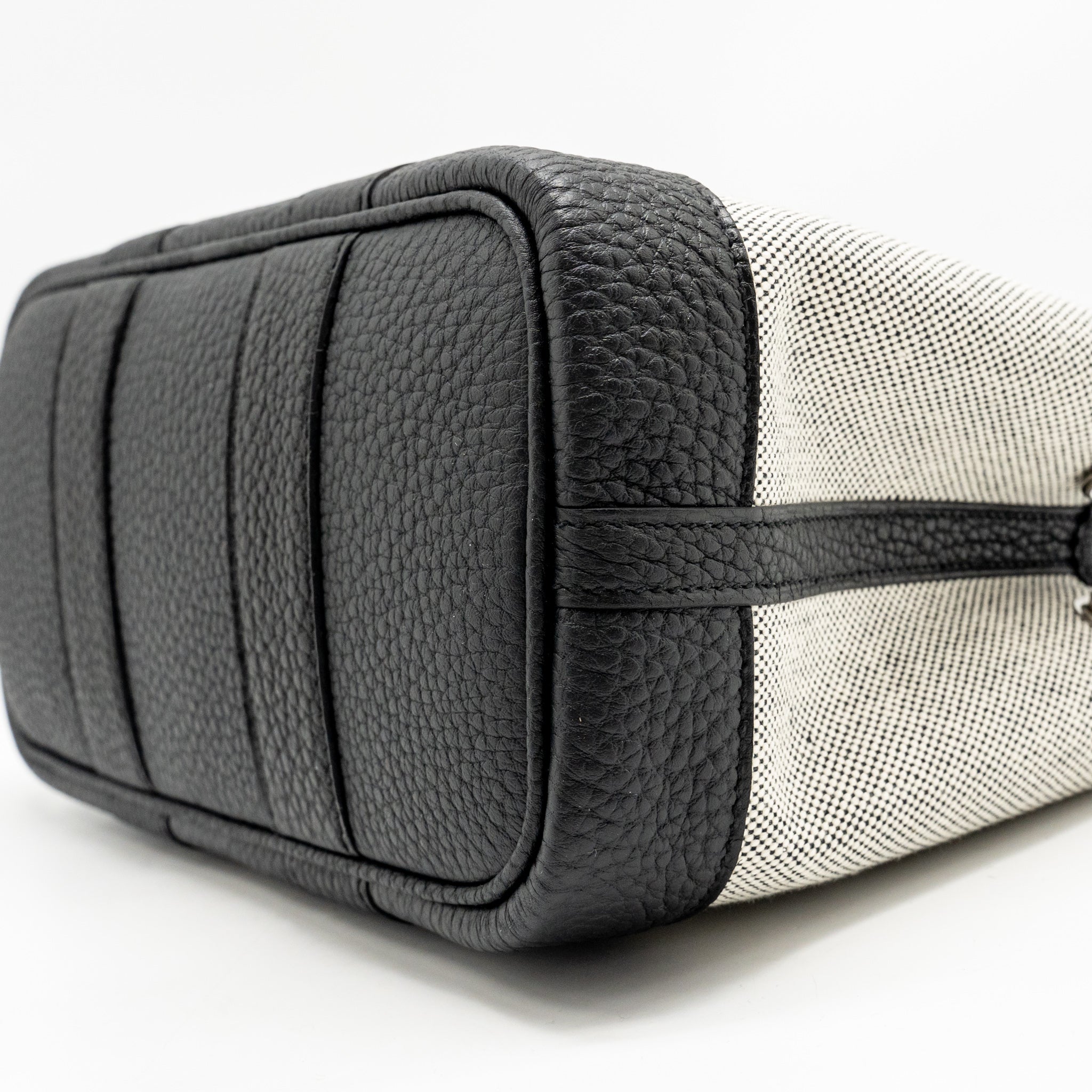 HERMES NEO GARDEN PARTY 23 NEGONDA/CANVAS ECRU/NOIR SHW
