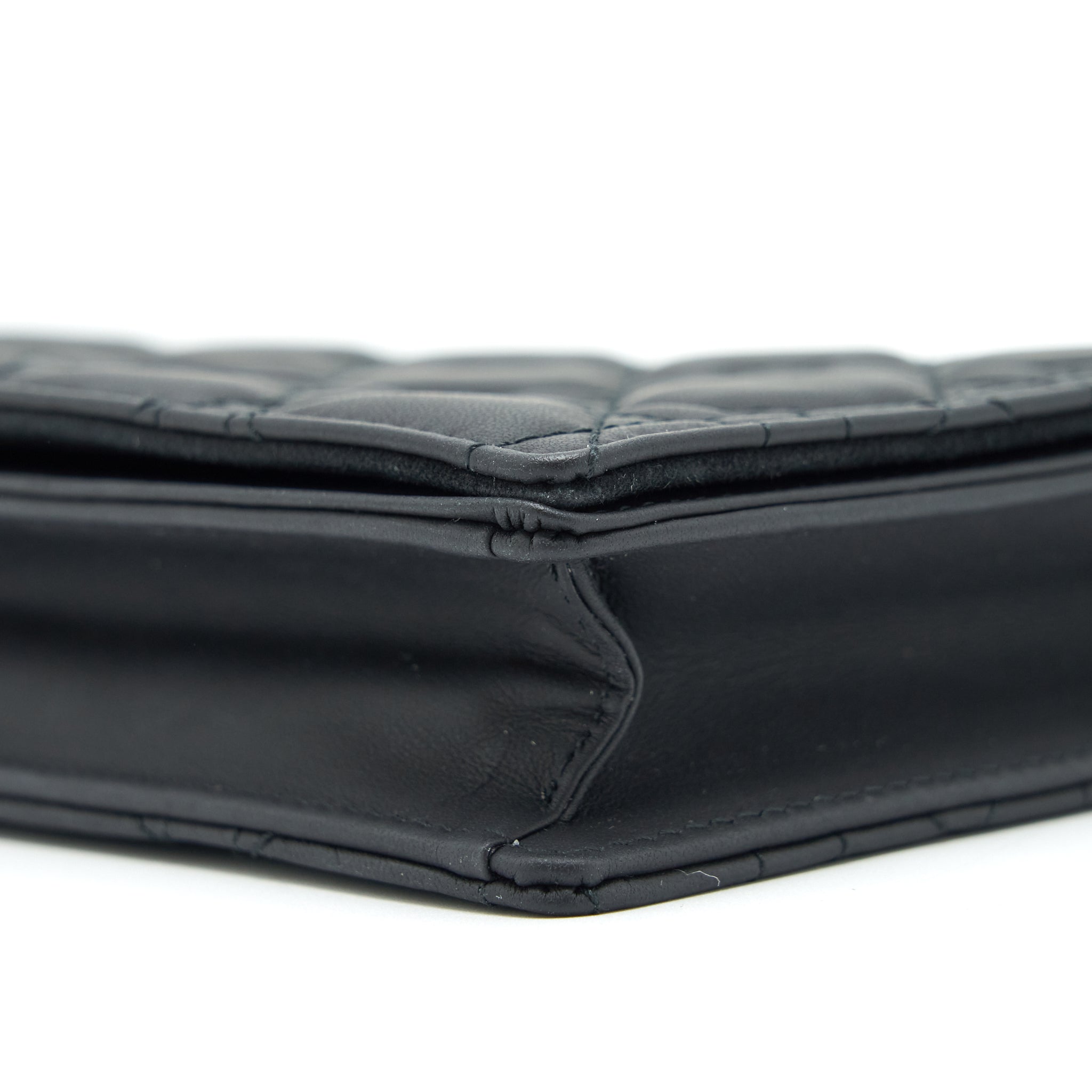 DIOR LADY DIOR POUCH ULTRAMATTE CANNAGE CALFSKIN BLACK HARDWARE
