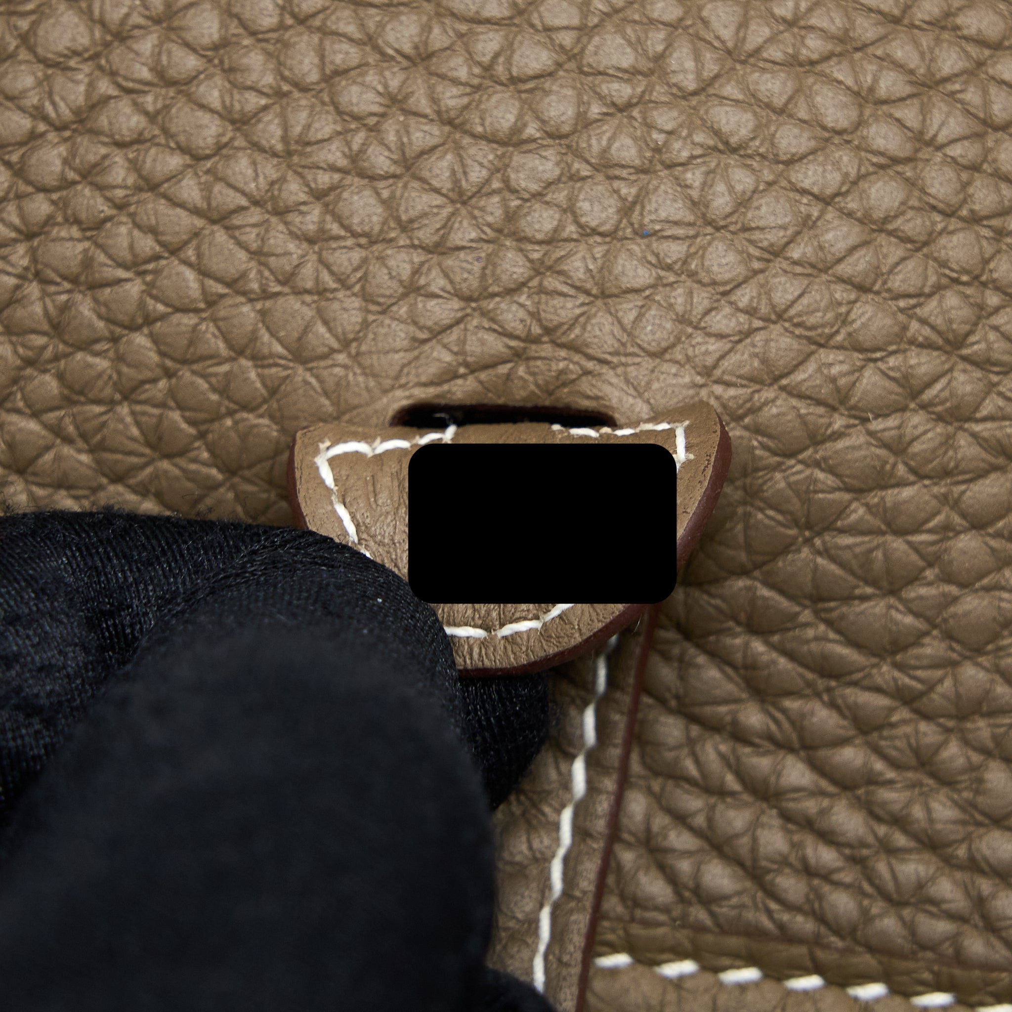 HERMES MINI EVELYN CLEMENCE ETOUPE/BLUE INDIGO GHW