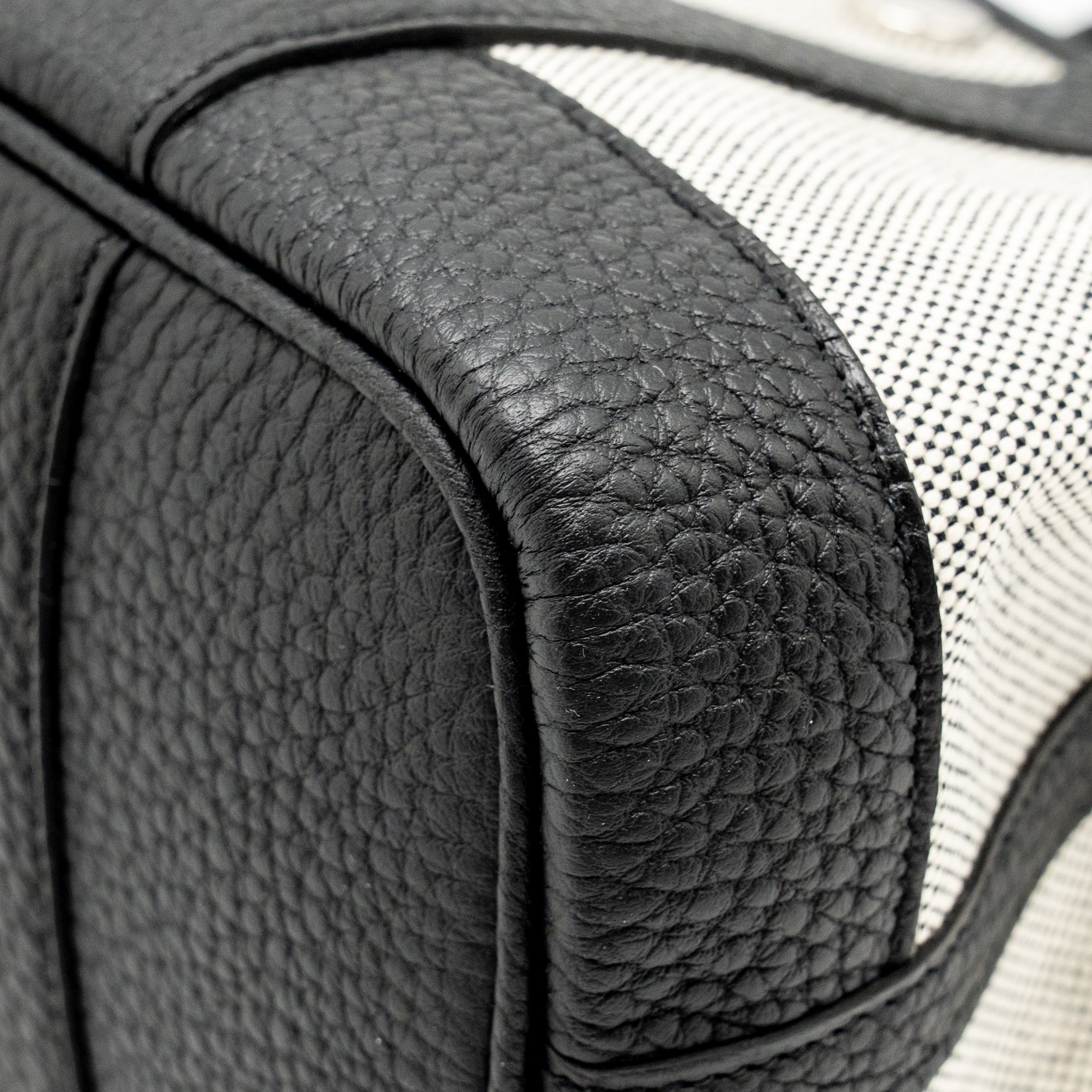 HERMES NEO GARDEN PARTY 23 NEGONDA/CANVAS ECRU/NOIR SHW
