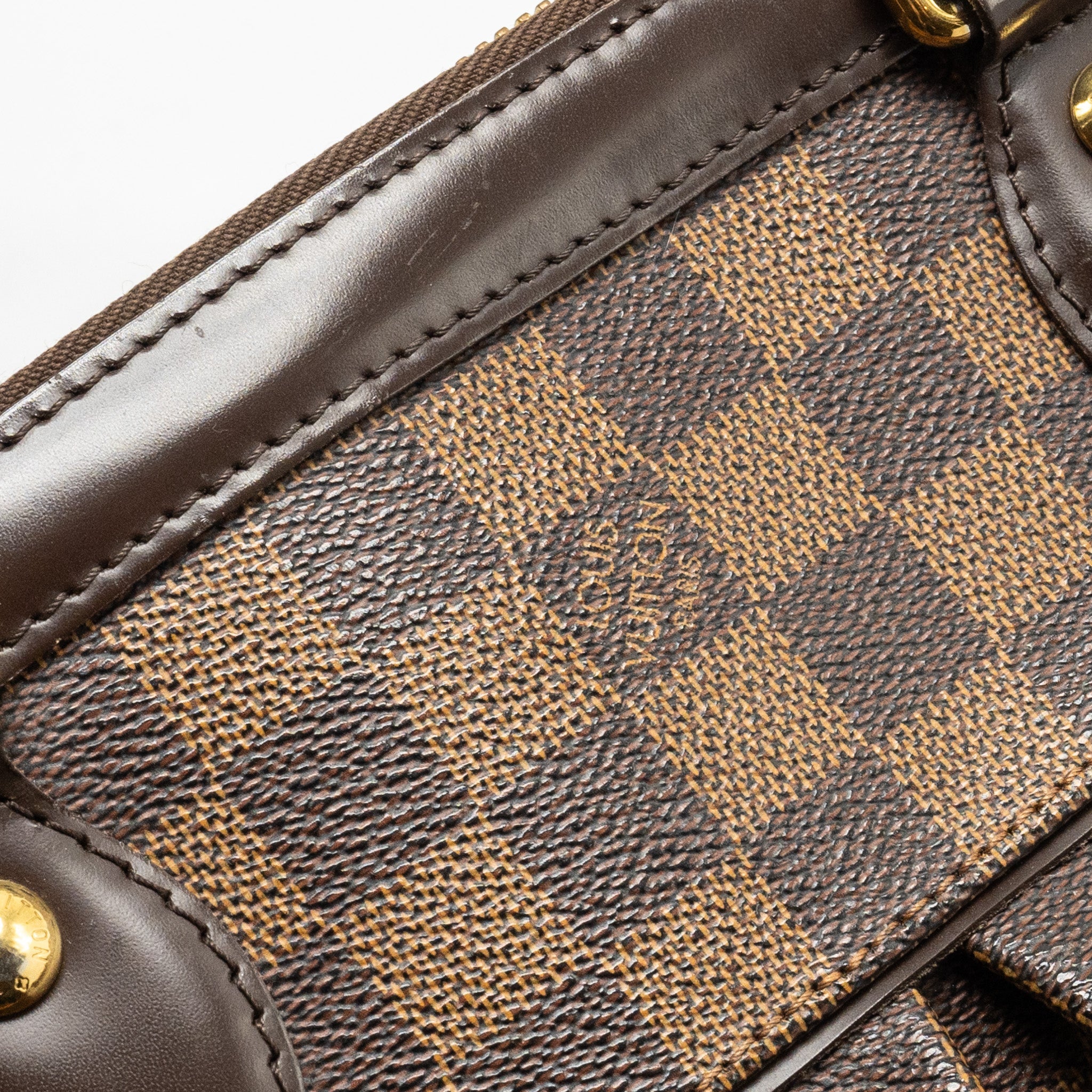LOUIS VUITTON TREVI TOTE BAG DAMIER EBENE CANVAS GHW