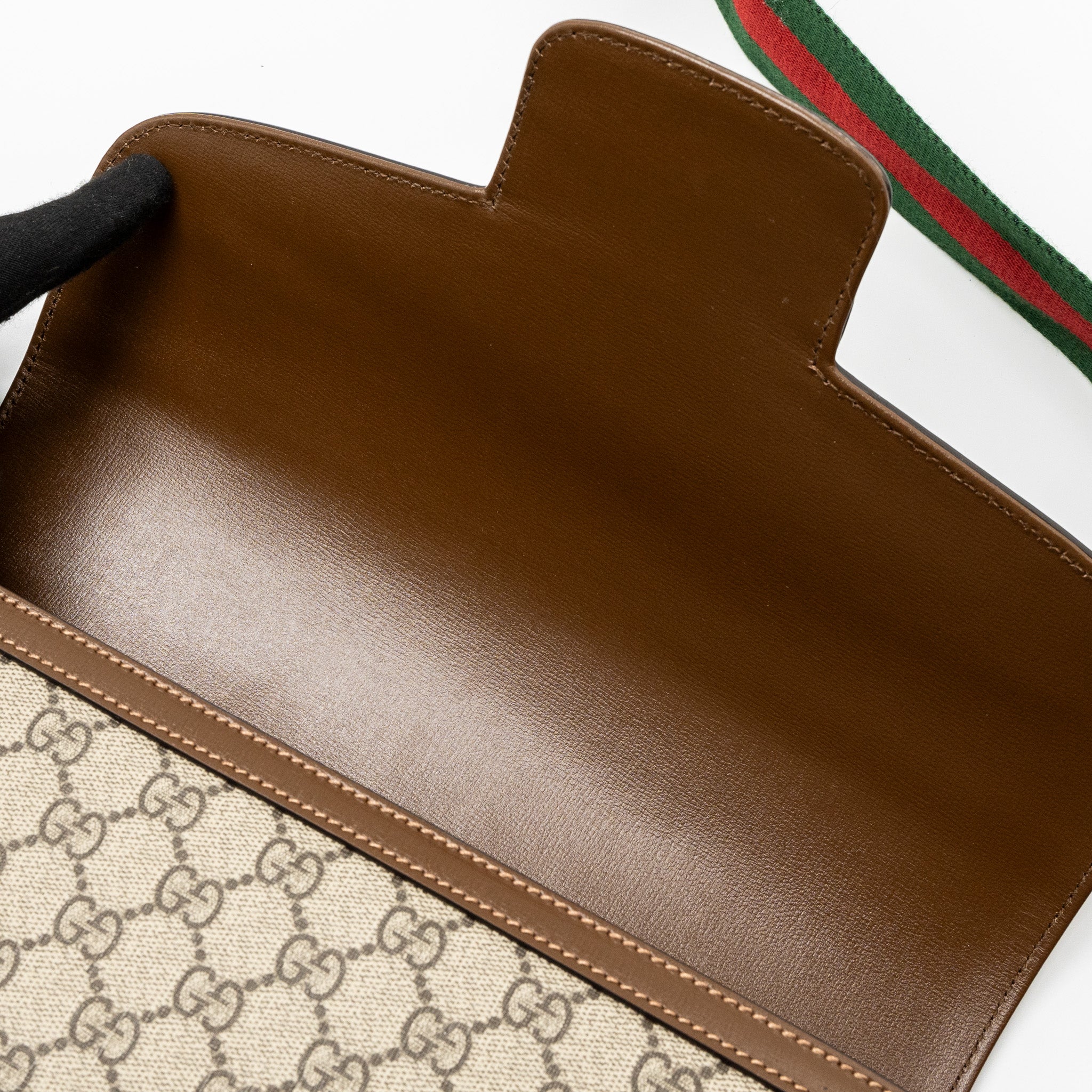 GUCCI HORSEBIT 1955 SHOULDER BAG GG SUPREME CANVAS BEIGE/EBONY GHW