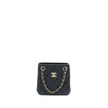 CHANEL MINI BUCKET TOTE BAG CAVIAR BLACK LGHW (MICROCHIP)