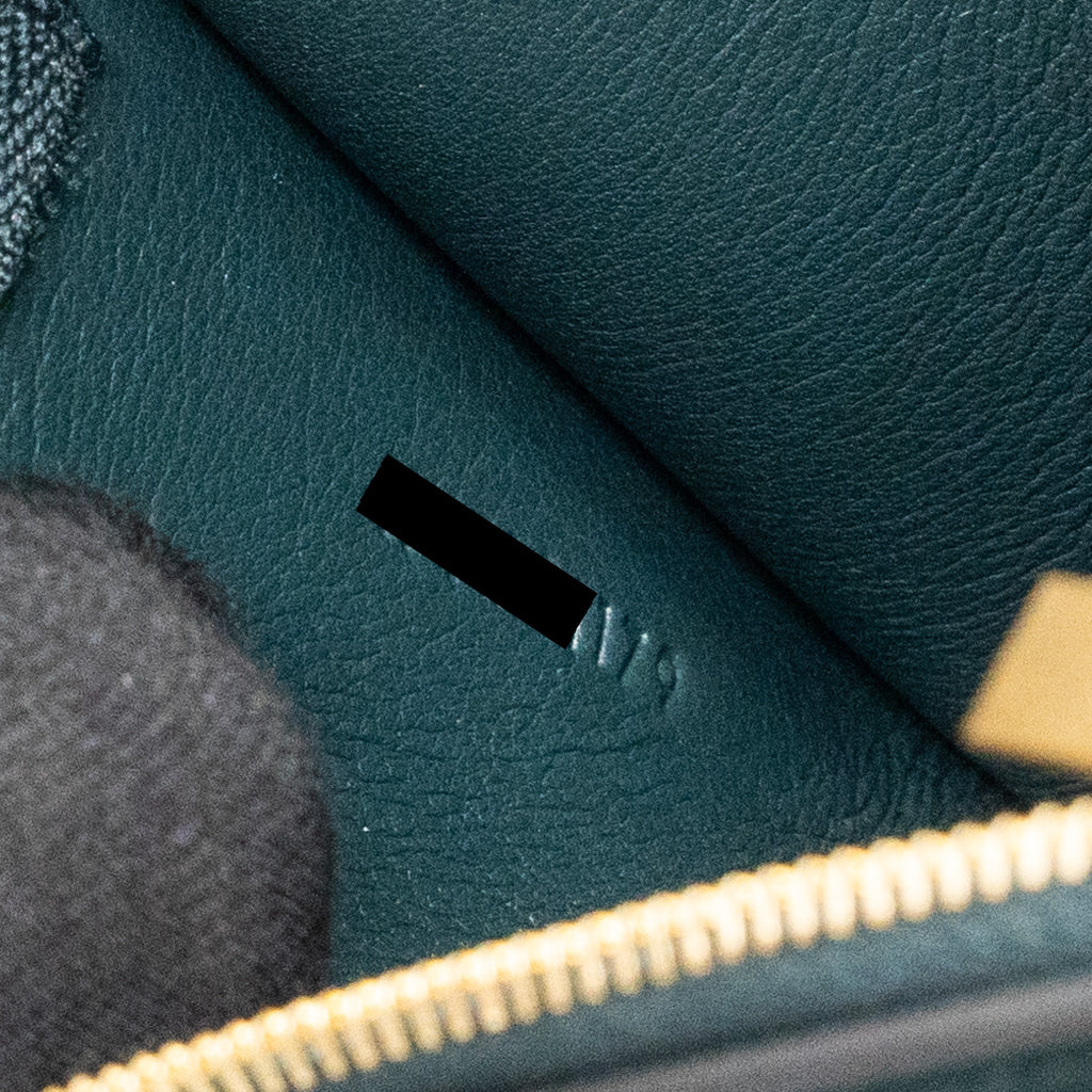 CELINE FRAME BAG CALFSKIN DARK GREEN/ DARK BLUE GHW