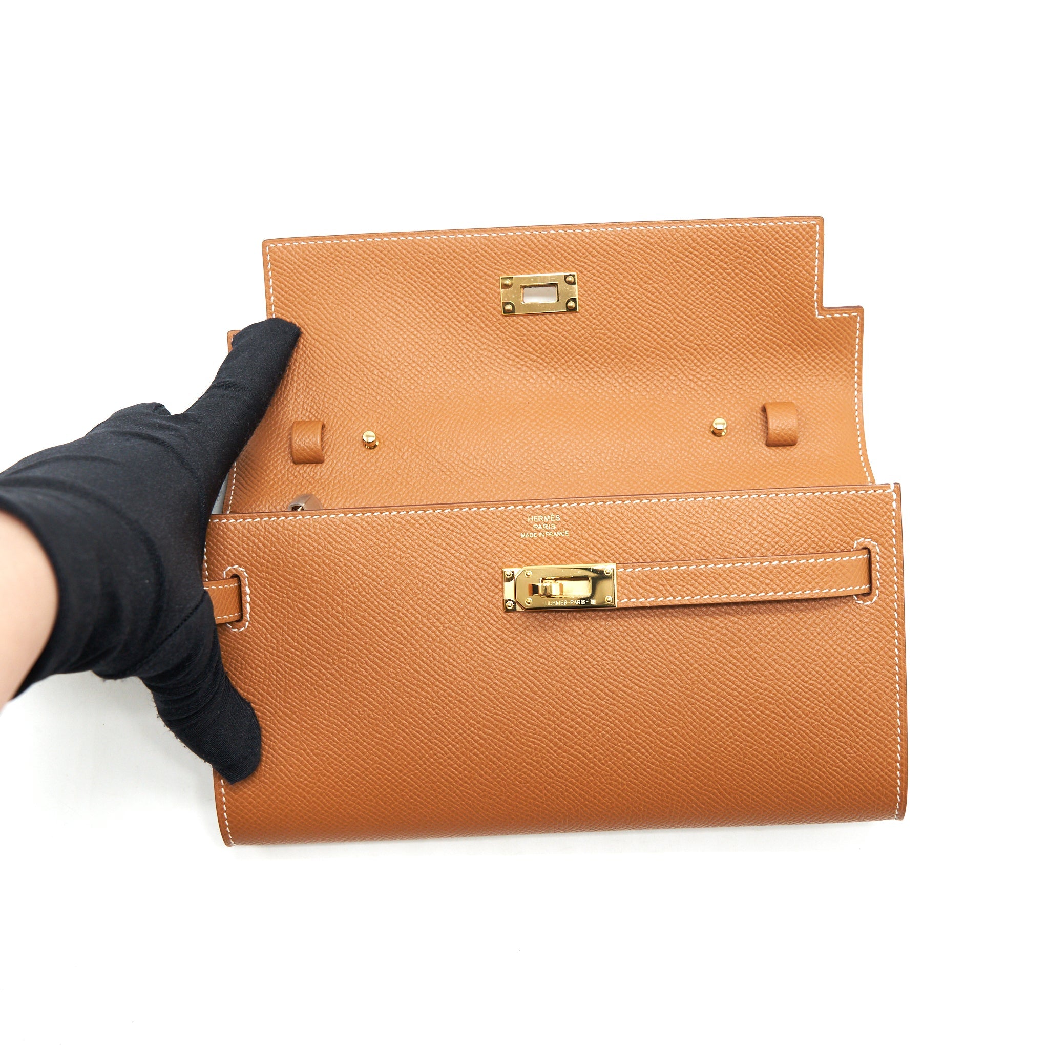 HERMES KELLY TO GO EPSOM GOLD GHW