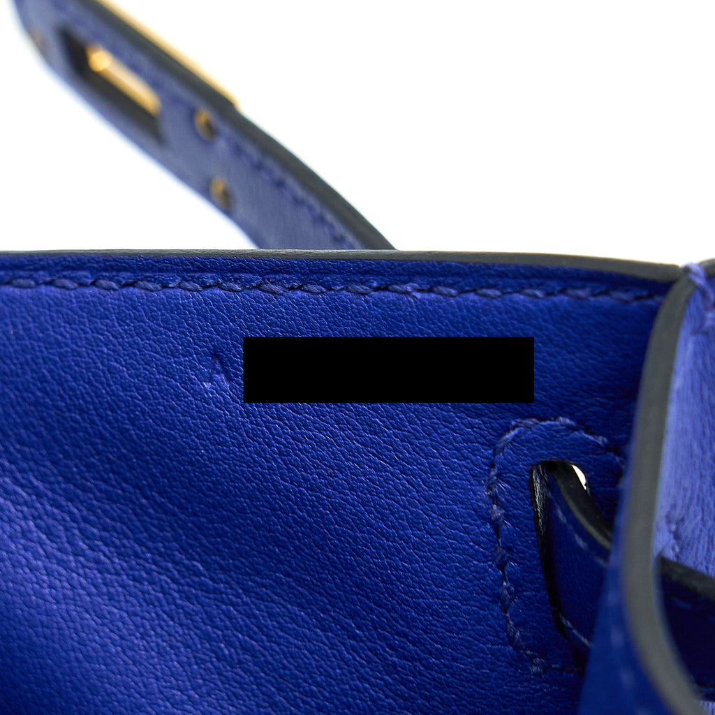 HERMES KELLY POCHETTE SWIFT BLUE ELECTRIC GHW