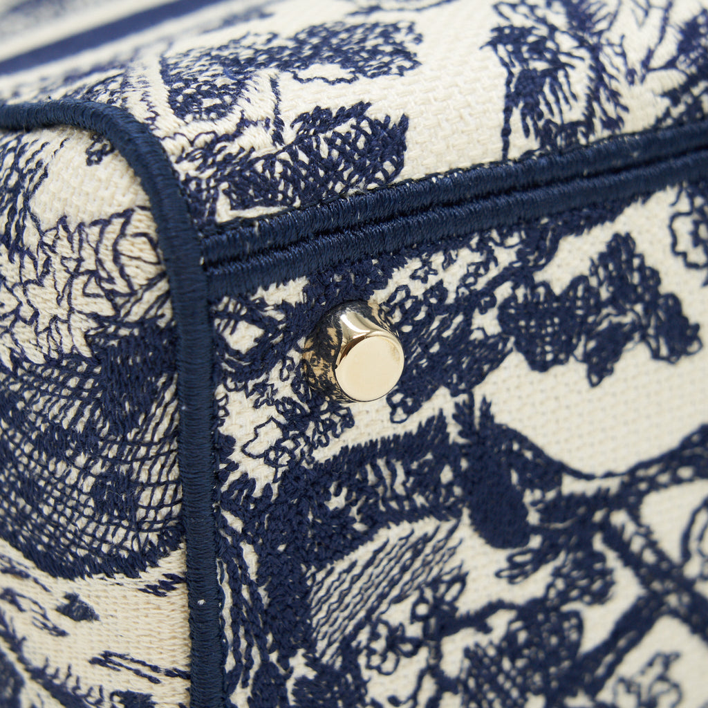 DIOR MEDIUM LADY DIOR D-LITE BAG NAVY GHW