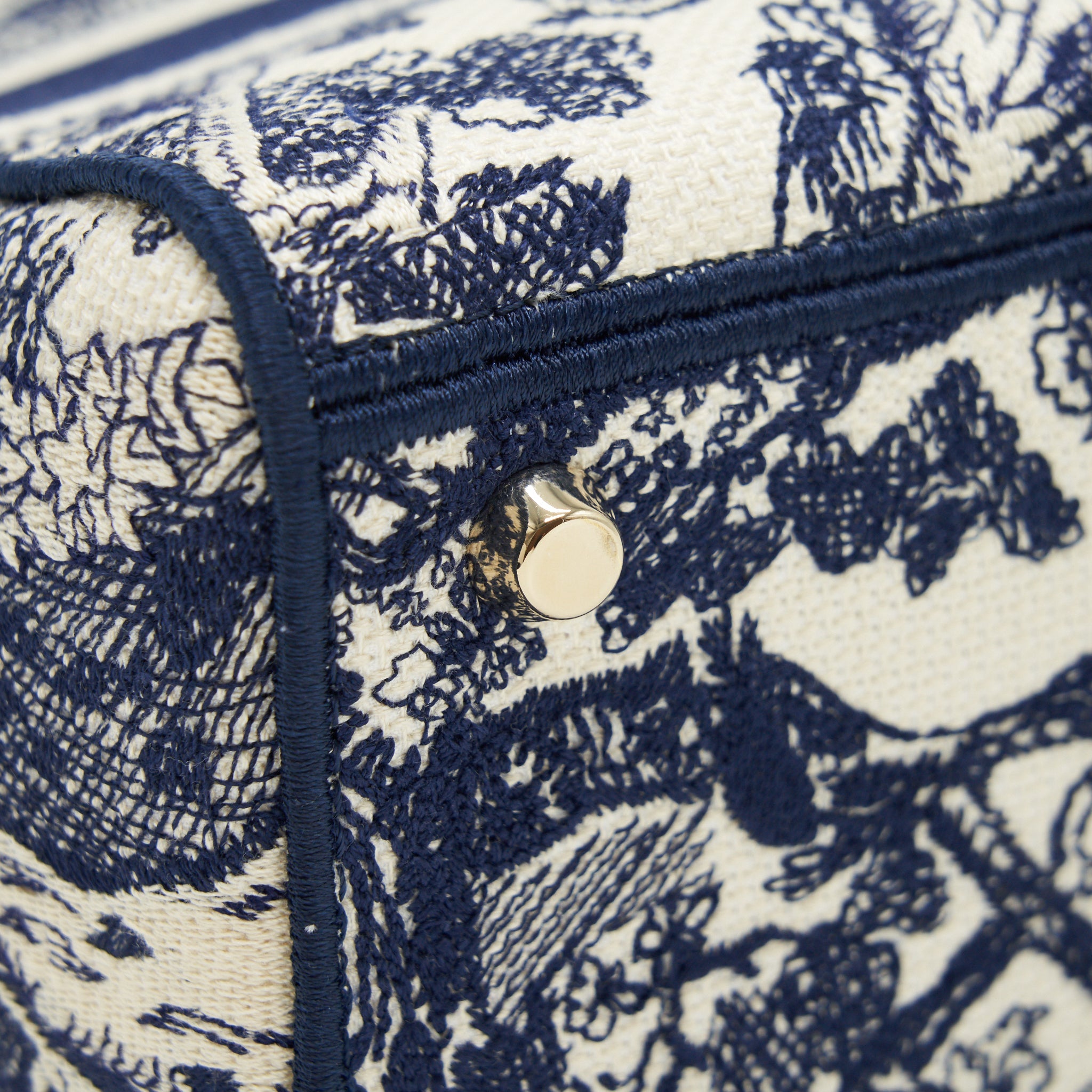 DIOR MEDIUM LADY DIOR D-LITE BAG NAVY GHW