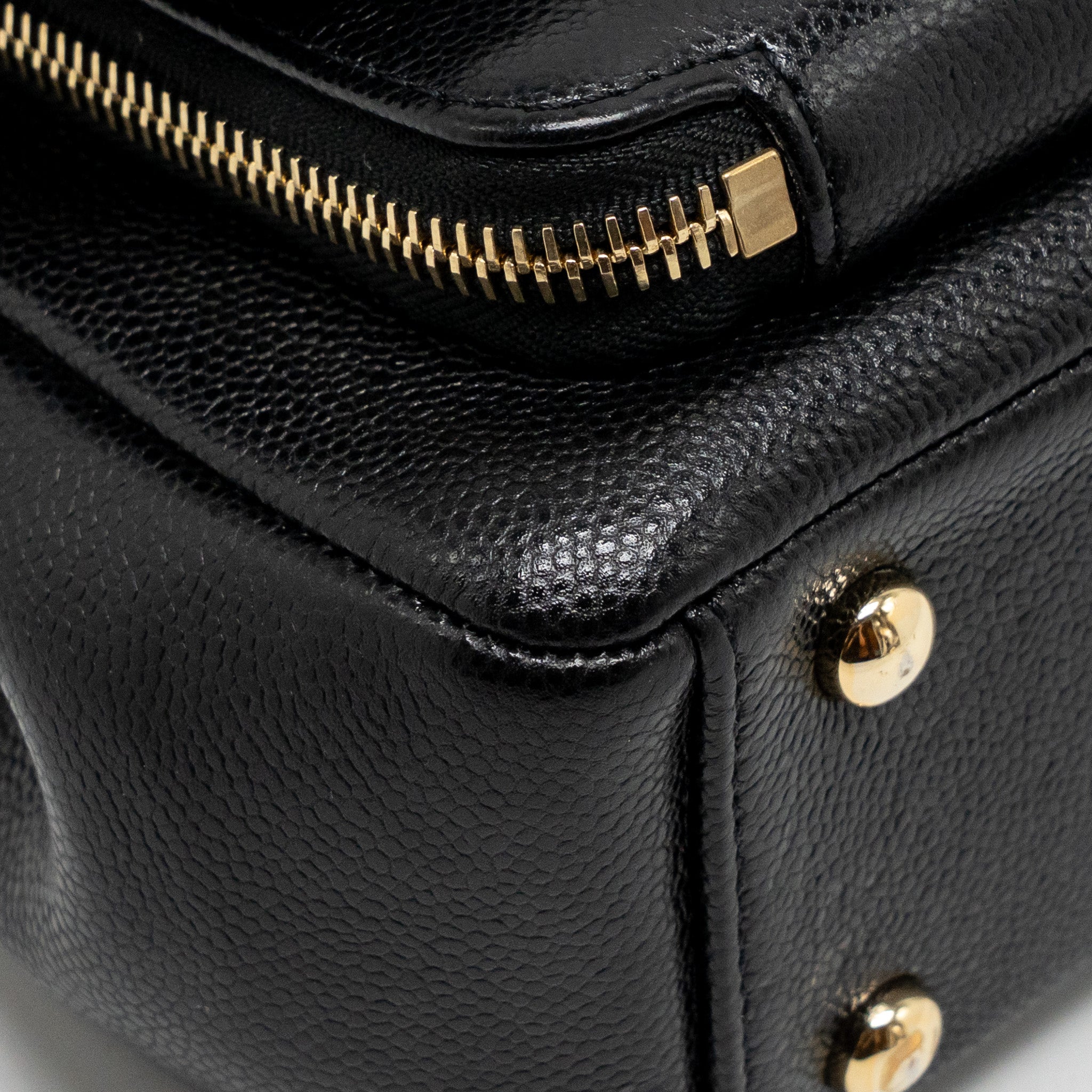 CHANEL SMALL BUSINESS AFFINITY CAVIAR BLACK LGHW