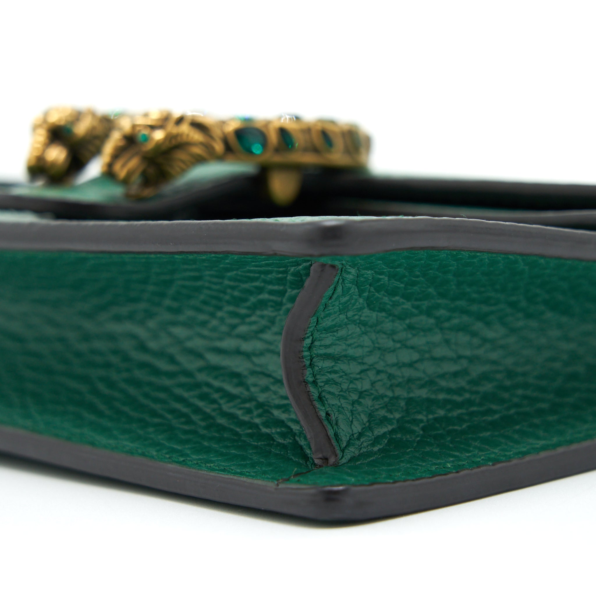 GUCCI DIONYSUS SUPER MINI BAG GREEN GOLD/SLIVER HARDWARE