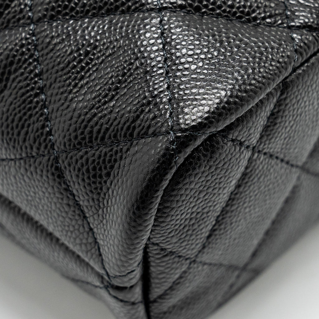 CHANEL 25C QUILTED HOBO BAG CAVIAR BLACK GHW (MICROCHIP)