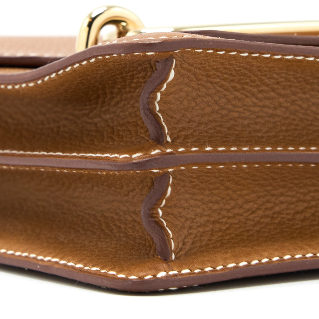 HERMES MINI ROULIS BARENIA FAUBOURG 34 FAUVE GHW