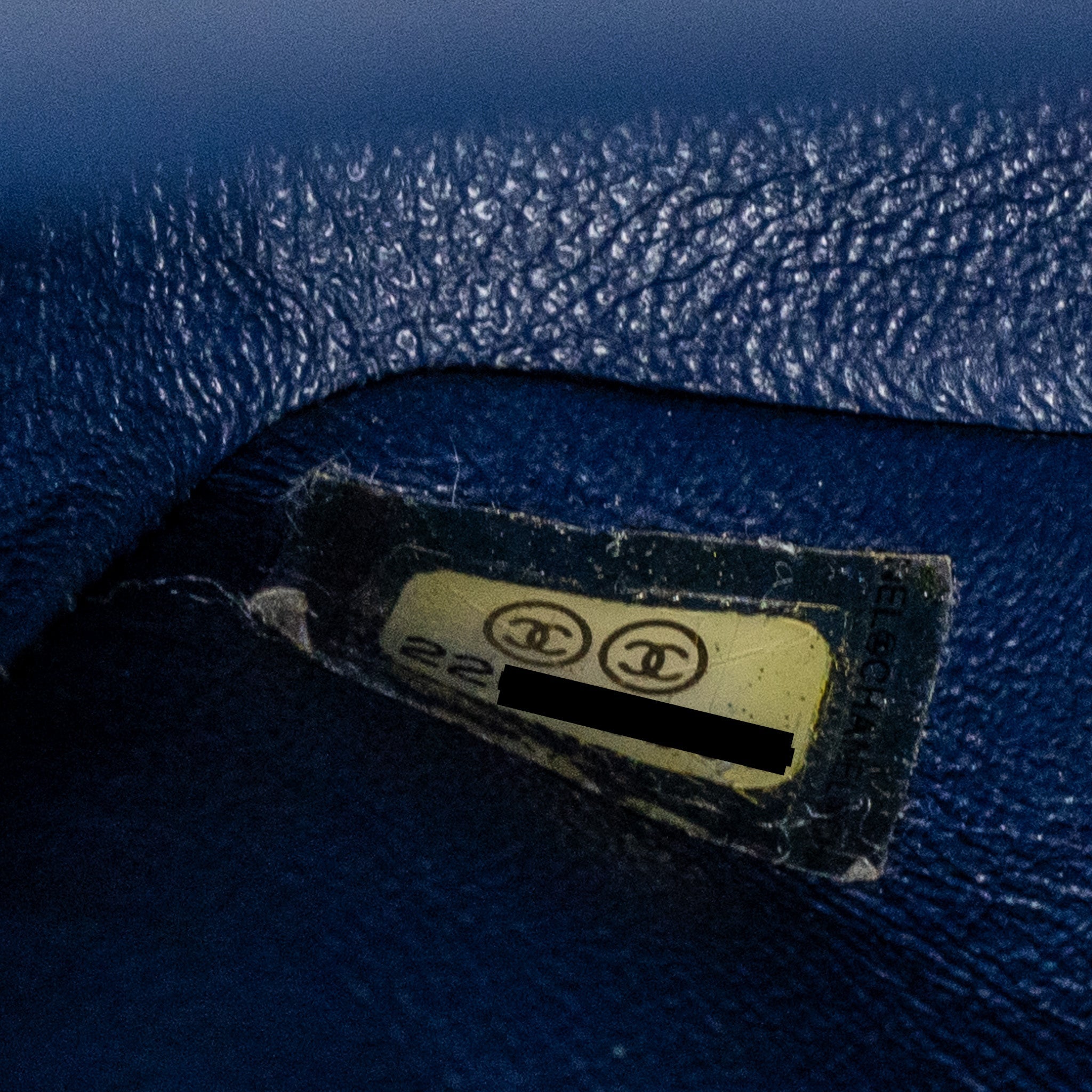CHANEL MEDIUM CLASSIC DOUBLE FLAP BAG LAMBSKIN DARK BLUE SHW