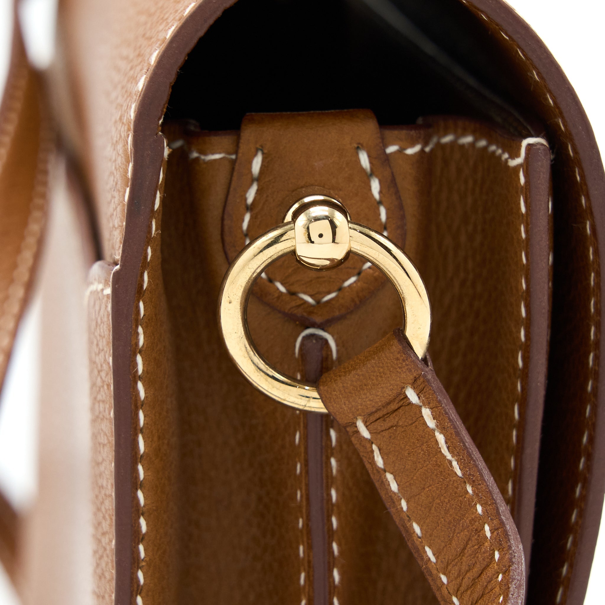 HERMES MINI ROULIS BARENIA FAUBOURG 34 FAUVE GHW