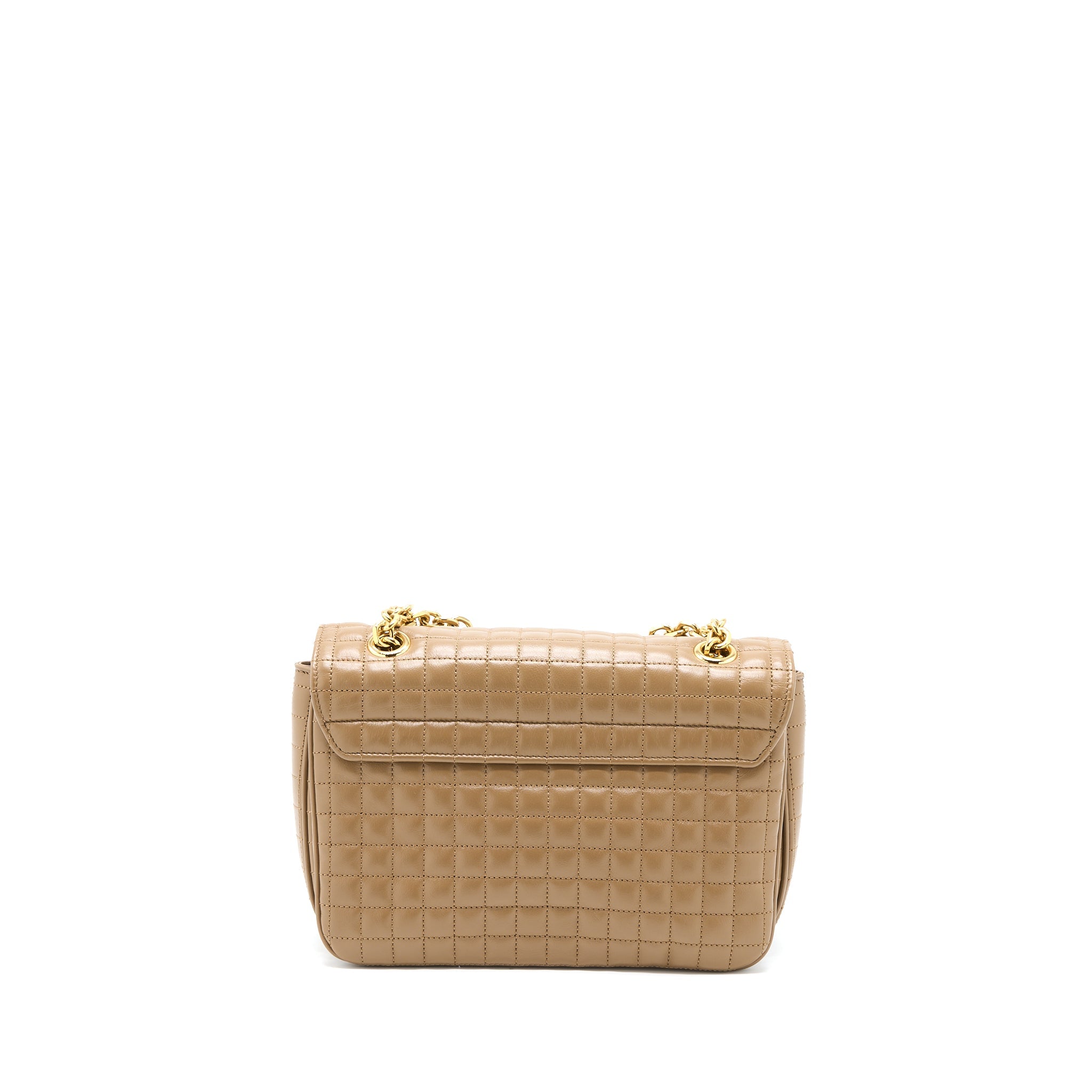 CELINE C BAG CALFSKIN LIGHT CAMEL GHW