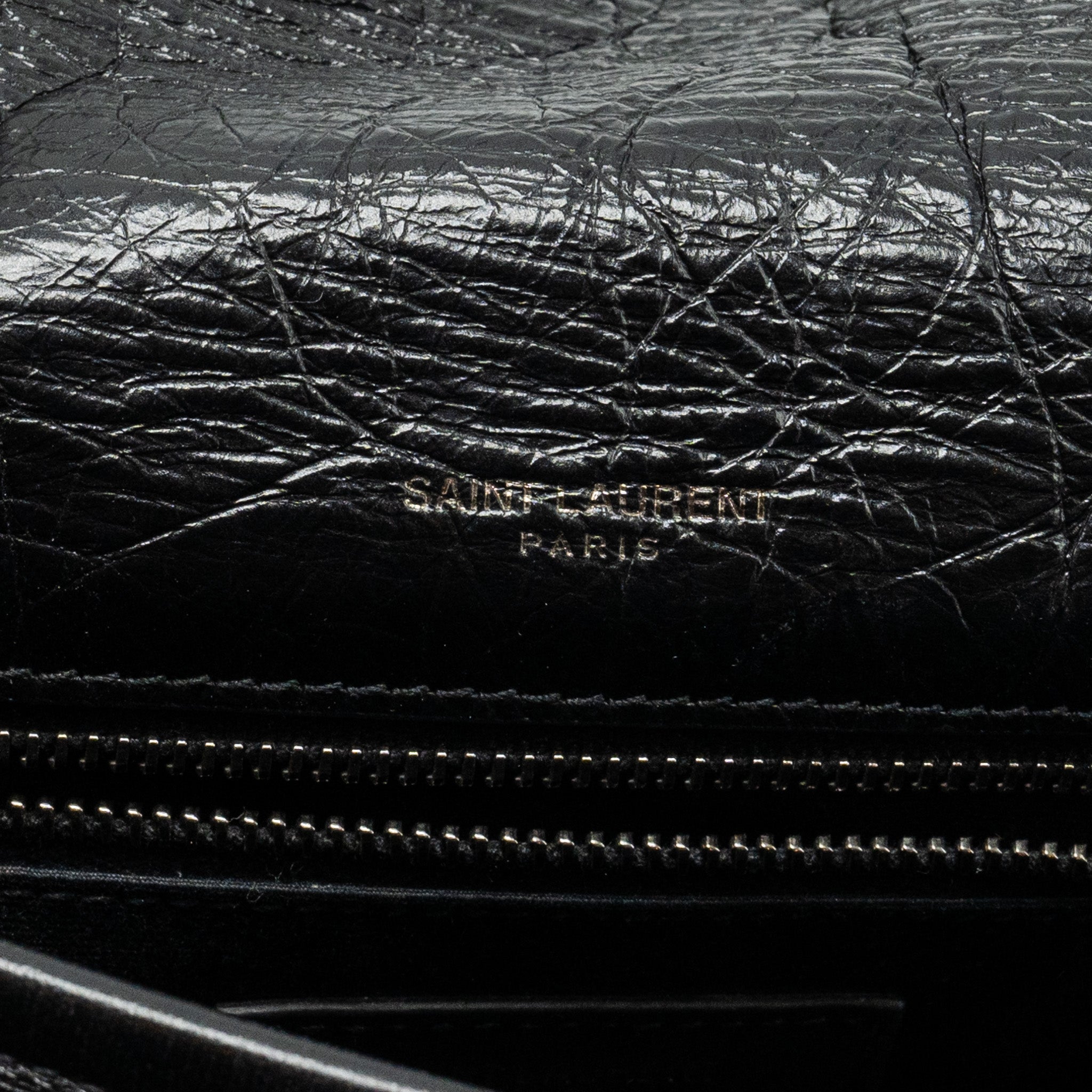 SAINT LAURENT/YSL MEDIUM NIKI BAG SHINY CALFSKIN BLACK SHW