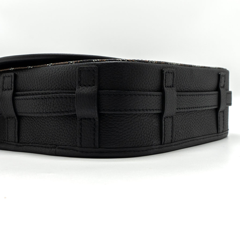 GOYARD MESSENGER BAG CALFSKIN/GOYARDINE CANVAS BLACK SHW