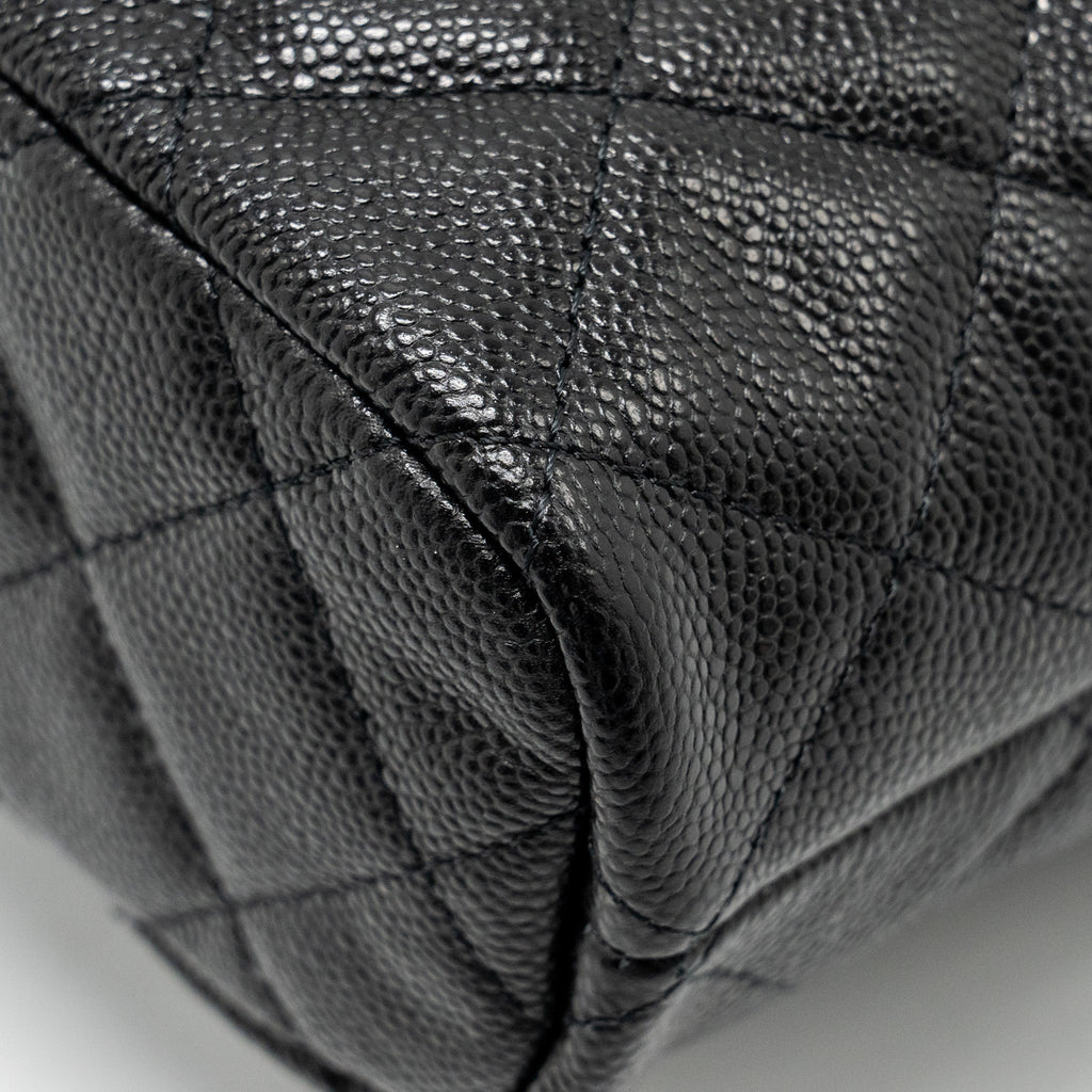 CHANEL 25C QUILTED HOBO BAG CAVIAR BLACK GHW (MICROCHIP)