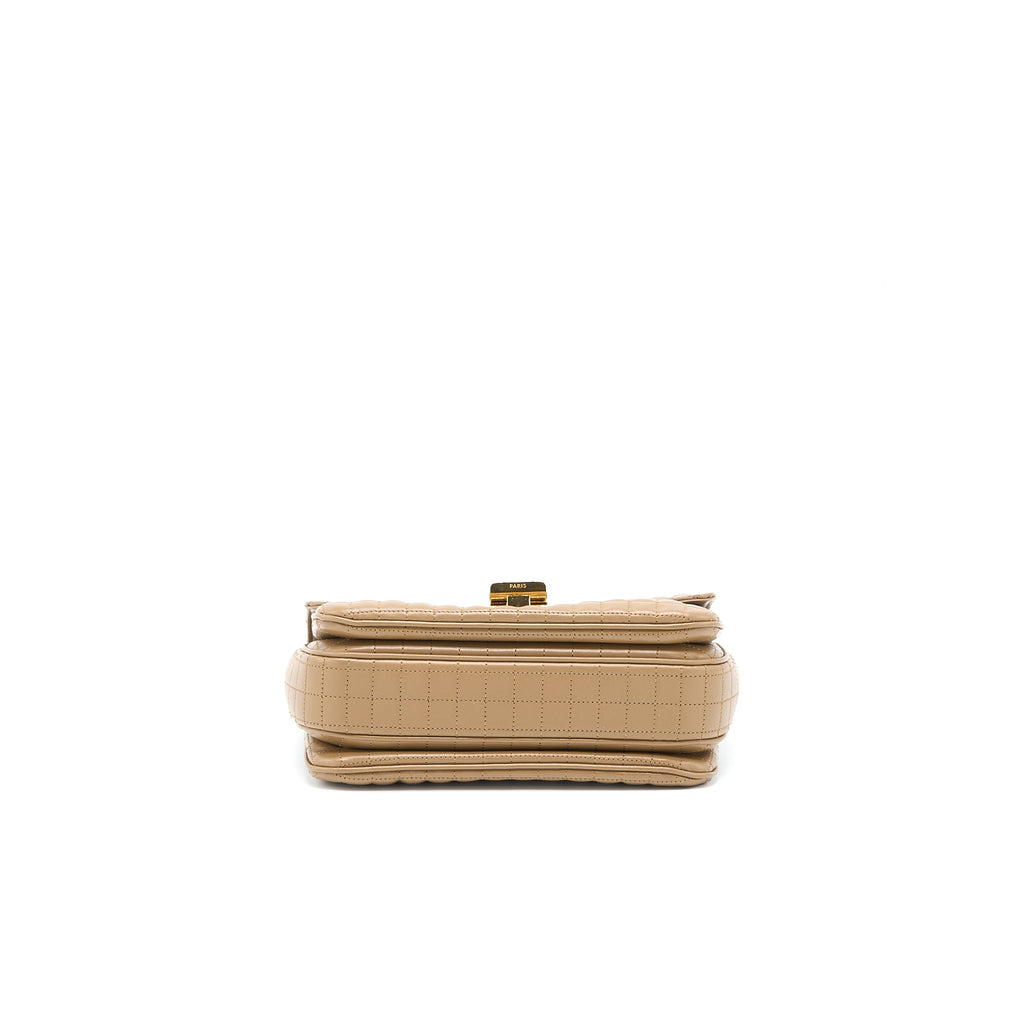 CELINE C BAG CALFSKIN LIGHT CAMEL GHW