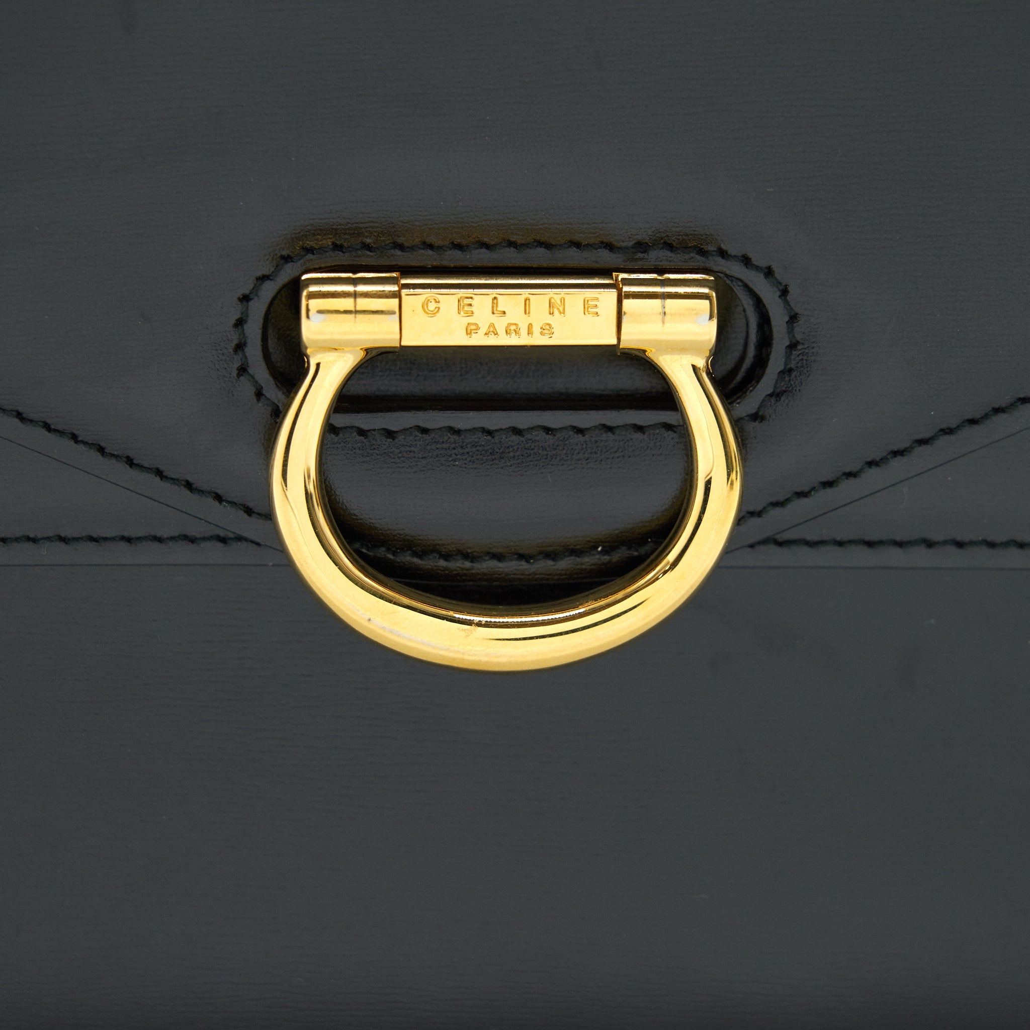 CELINE VINTAGE TOP HANDLE FLAP BAG