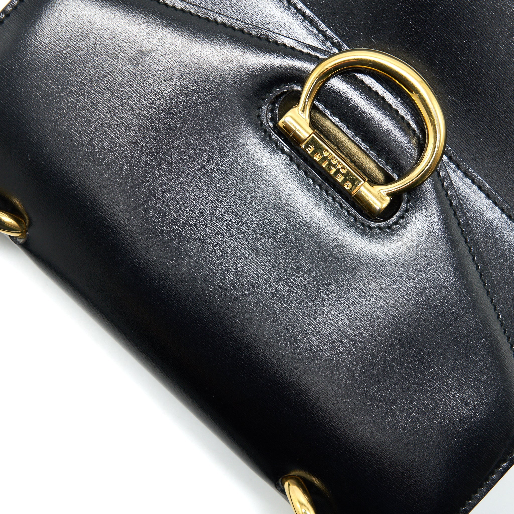 CELINE VINTAGE TOP HANDLE FLAP BAG
