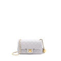 CHANEL PEARL CRUSH MINI RECTANGULAR LAMBSKIN GREY BRUSHED GHW(MICROCHIP)