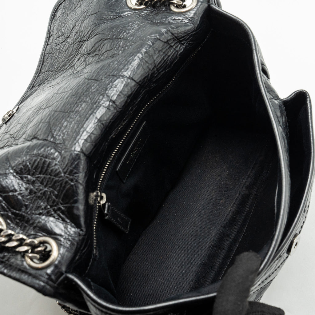 SAINT LAURENT/YSL MEDIUM NIKI BAG SHINY CALFSKIN BLACK SHW