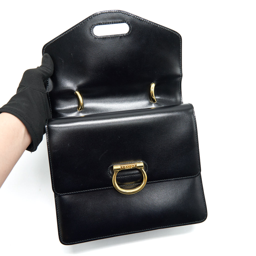 CELINE VINTAGE TOP HANDLE FLAP BAG