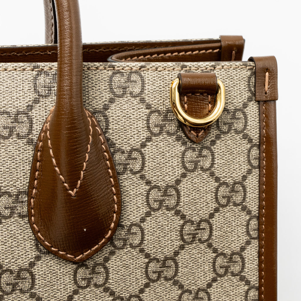 GUCCI TOTE BAG GG SUPREME CANVAS GHW