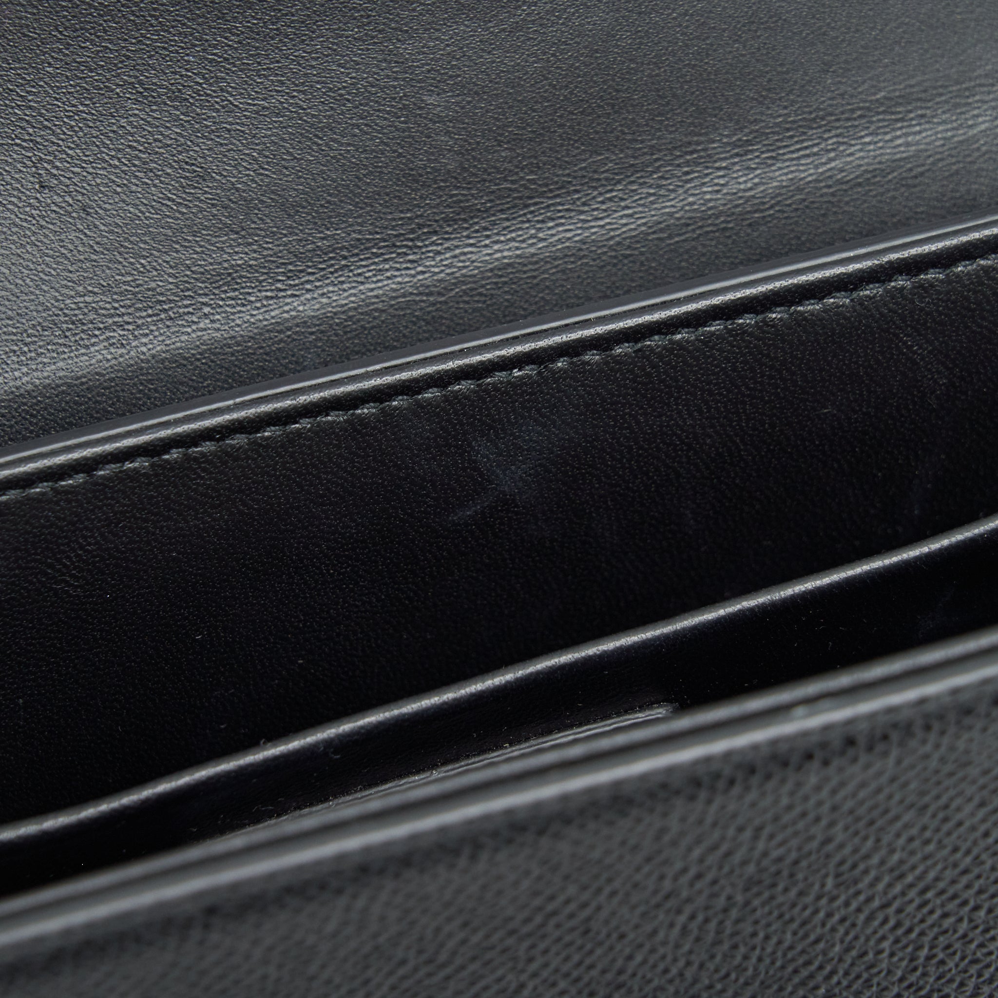 DIOR 30 MINI MONTAIGN BOX GRAINED CALFSKIN BLACK WITH BLACK HARDWARE