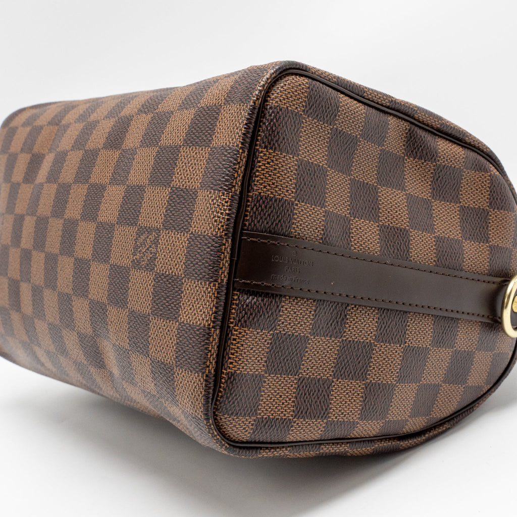 LOUIS VUITTON SPEEDY BANDOULIERE 25 DAMIER EBENE CANVAS GHW