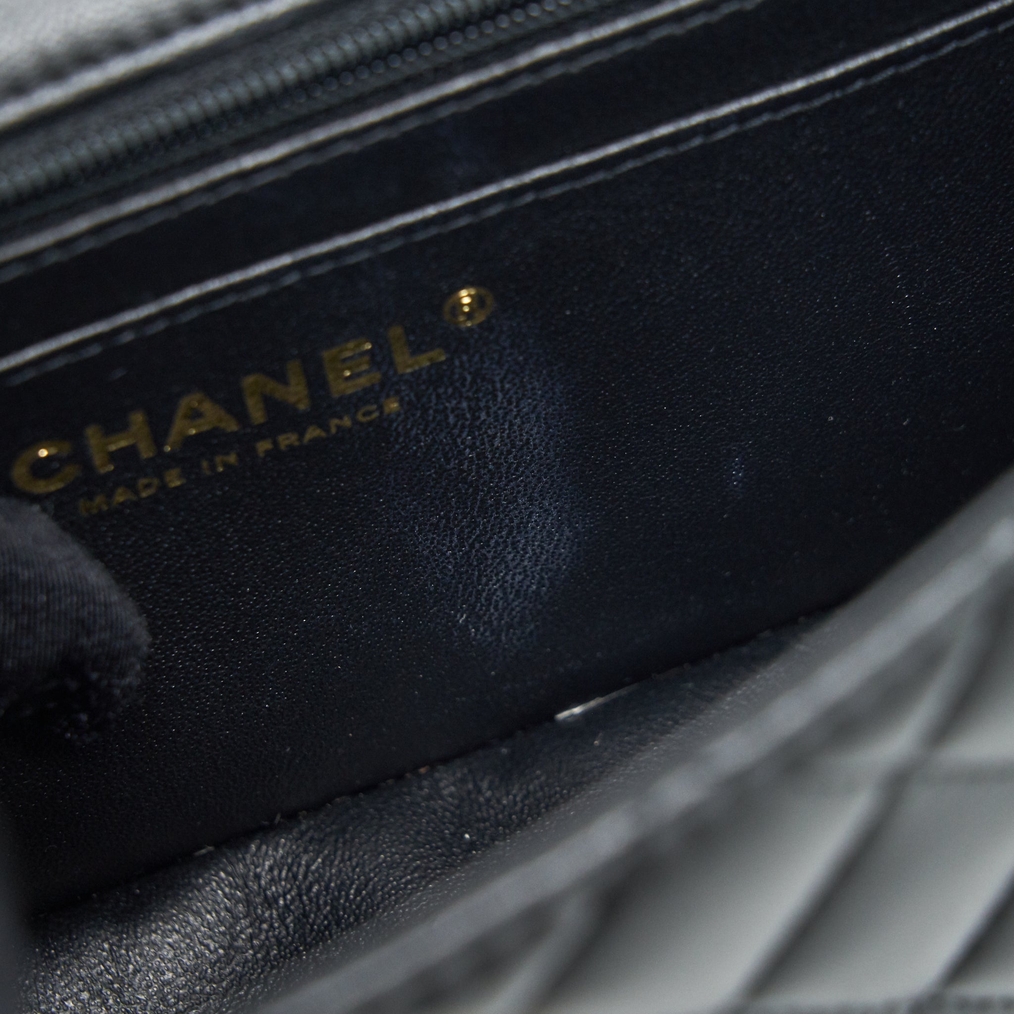 CHANEL TOP HANDLE RECTANGULAR FLAP BAG LAMBSKIN GHW
