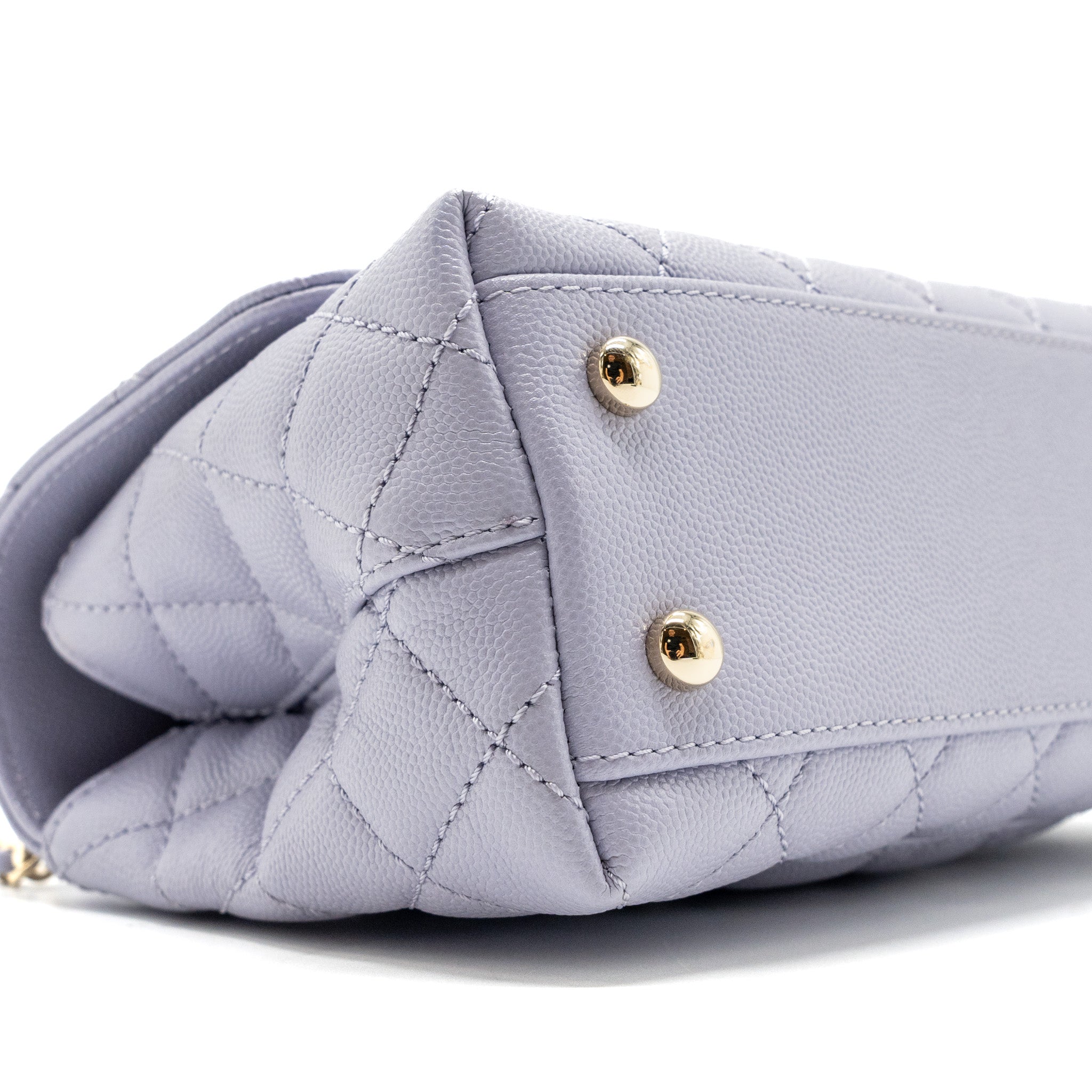 CHANEL SMALL COCO HANDLE CAVIAR LIGHT PURPLE LGHW (MICROCHIP)