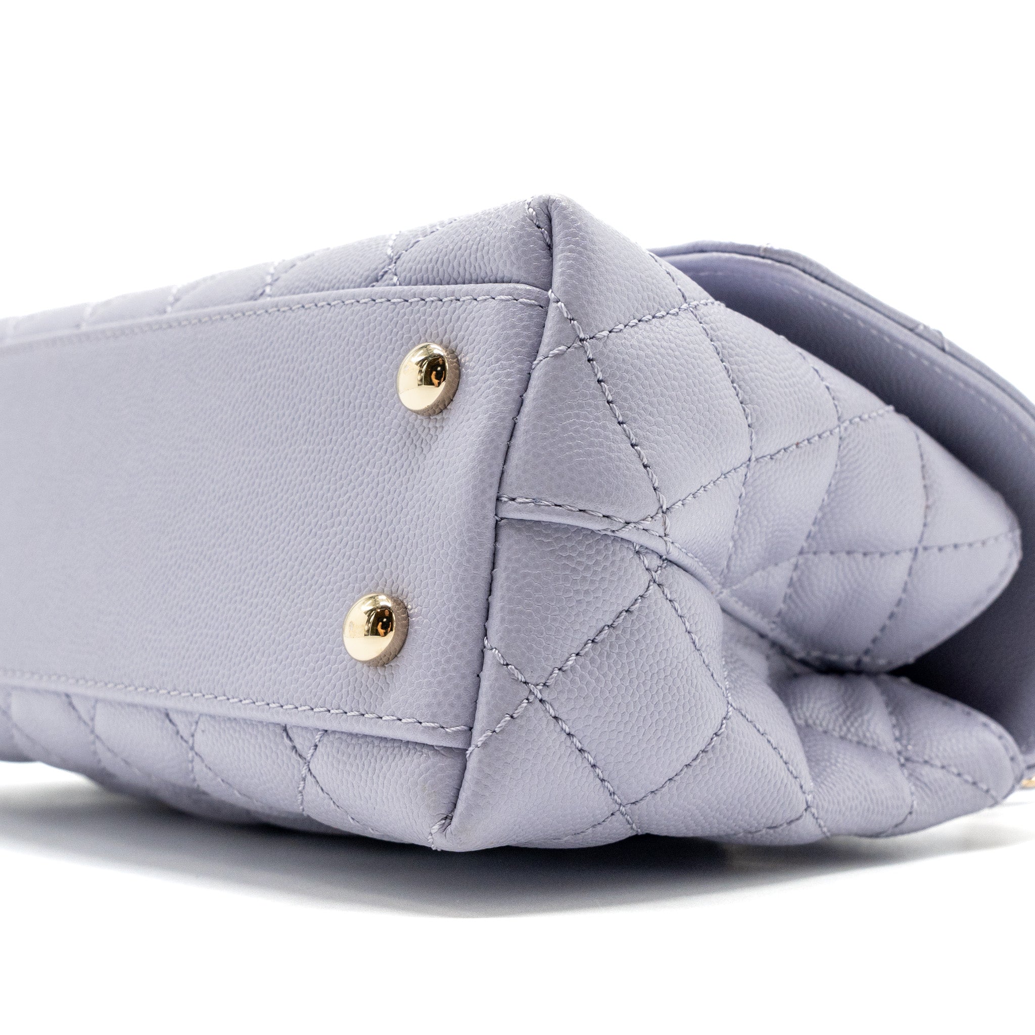 CHANEL SMALL COCO HANDLE CAVIAR LIGHT PURPLE LGHW (MICROCHIP)