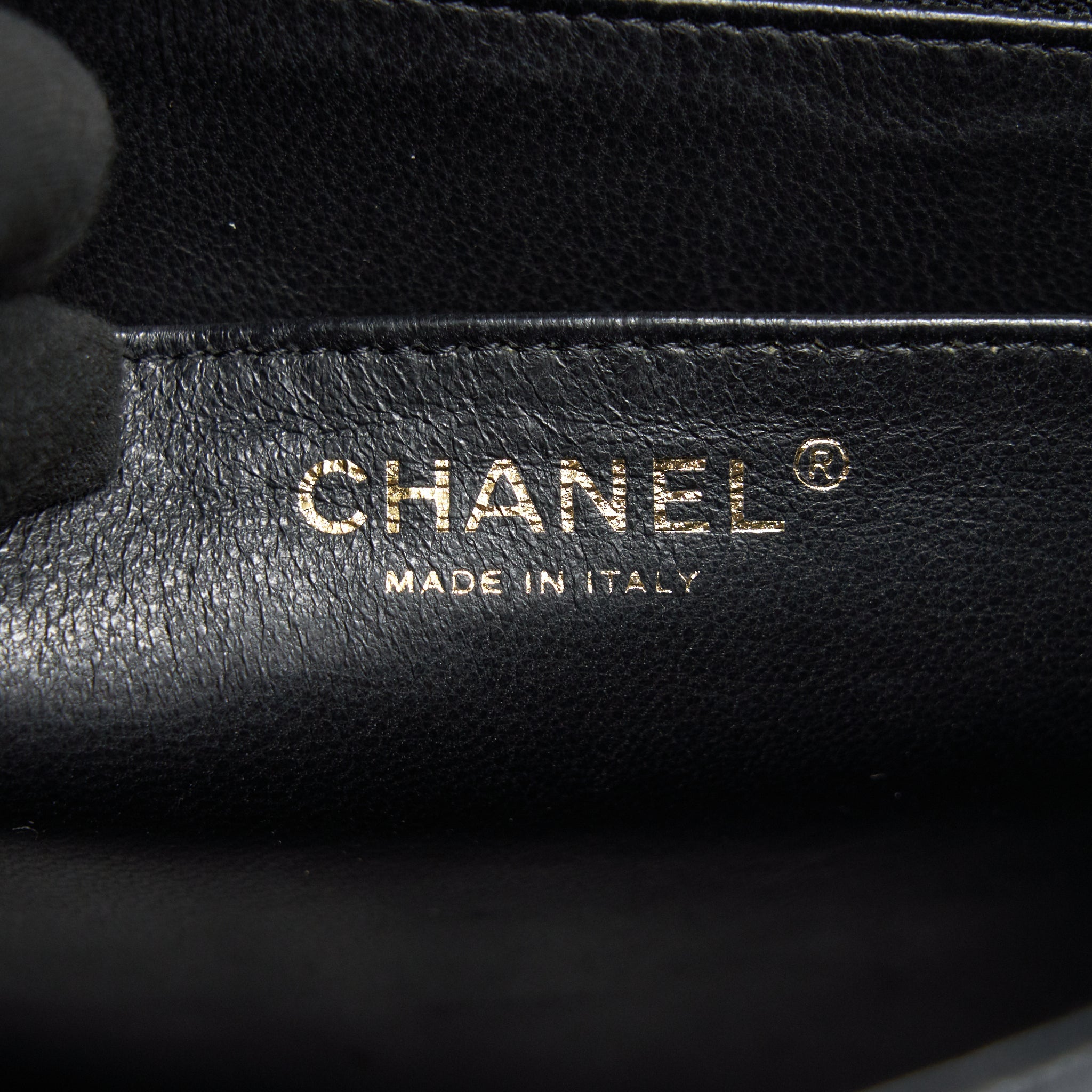 CHANEL CLASSIC JUMBO SINGLE FLAP BAG BLACK CAVIER GHW