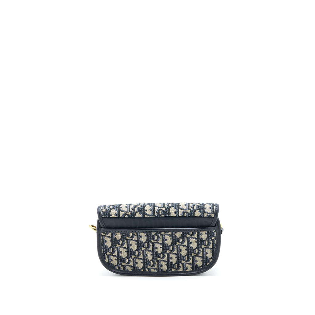 DIOR BOBBY EAST-WEST BAG BLUE OBLIQUE JACQUARD GHW