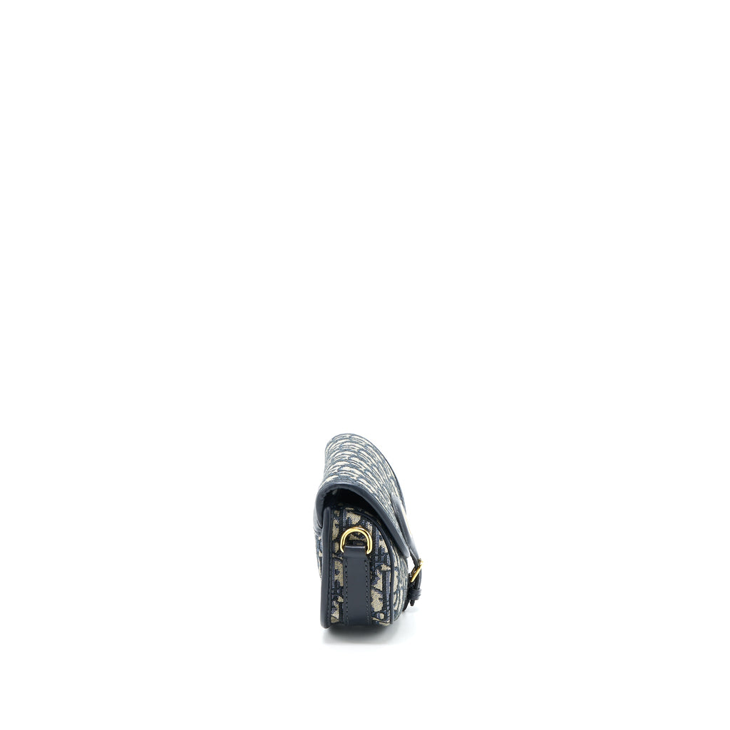 DIOR BOBBY EAST-WEST BAG BLUE OBLIQUE JACQUARD GHW