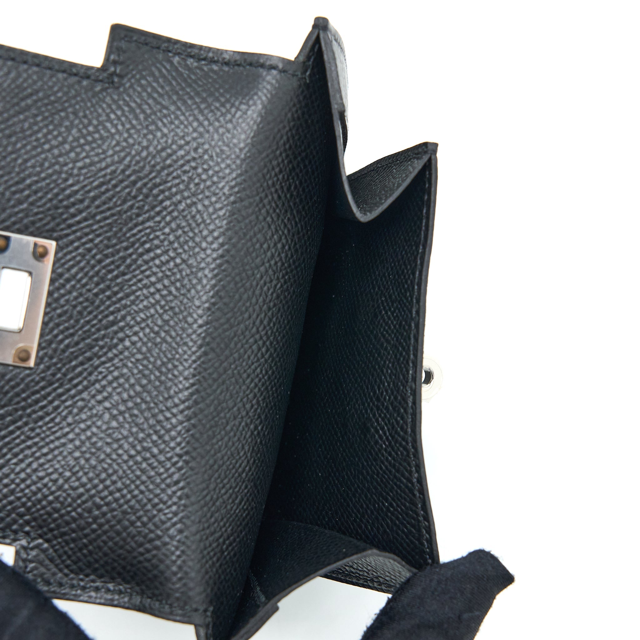 HERMES KELLY POCKET COMPACT EPSOM BLACK SHW
