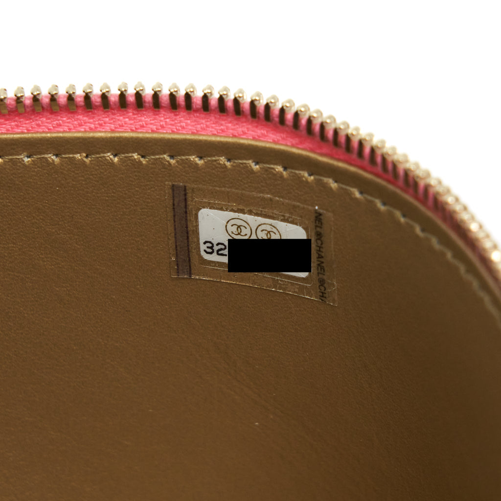 CHANEL 22S PEARL CRUSH LONG VANITY WITH CHAIN LAMBSKIN PINK GHW