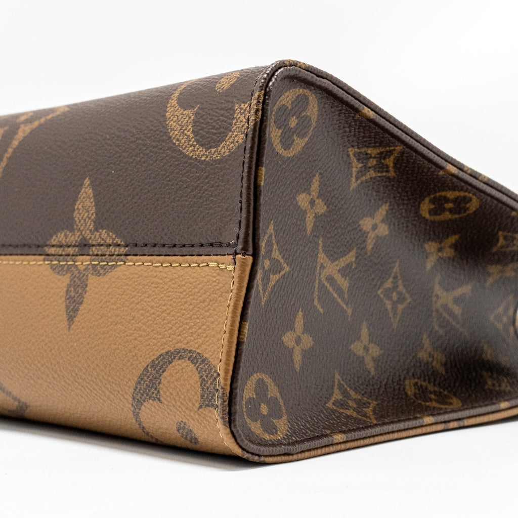 LOUIS VUITTON ONTHEGO PM MONOGRAM REVERSE CANVAS GHW