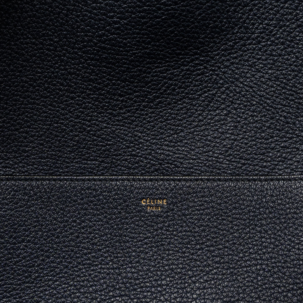CELINE SANGLE BUCKET BAG CALFSKIN NAVY GHW
