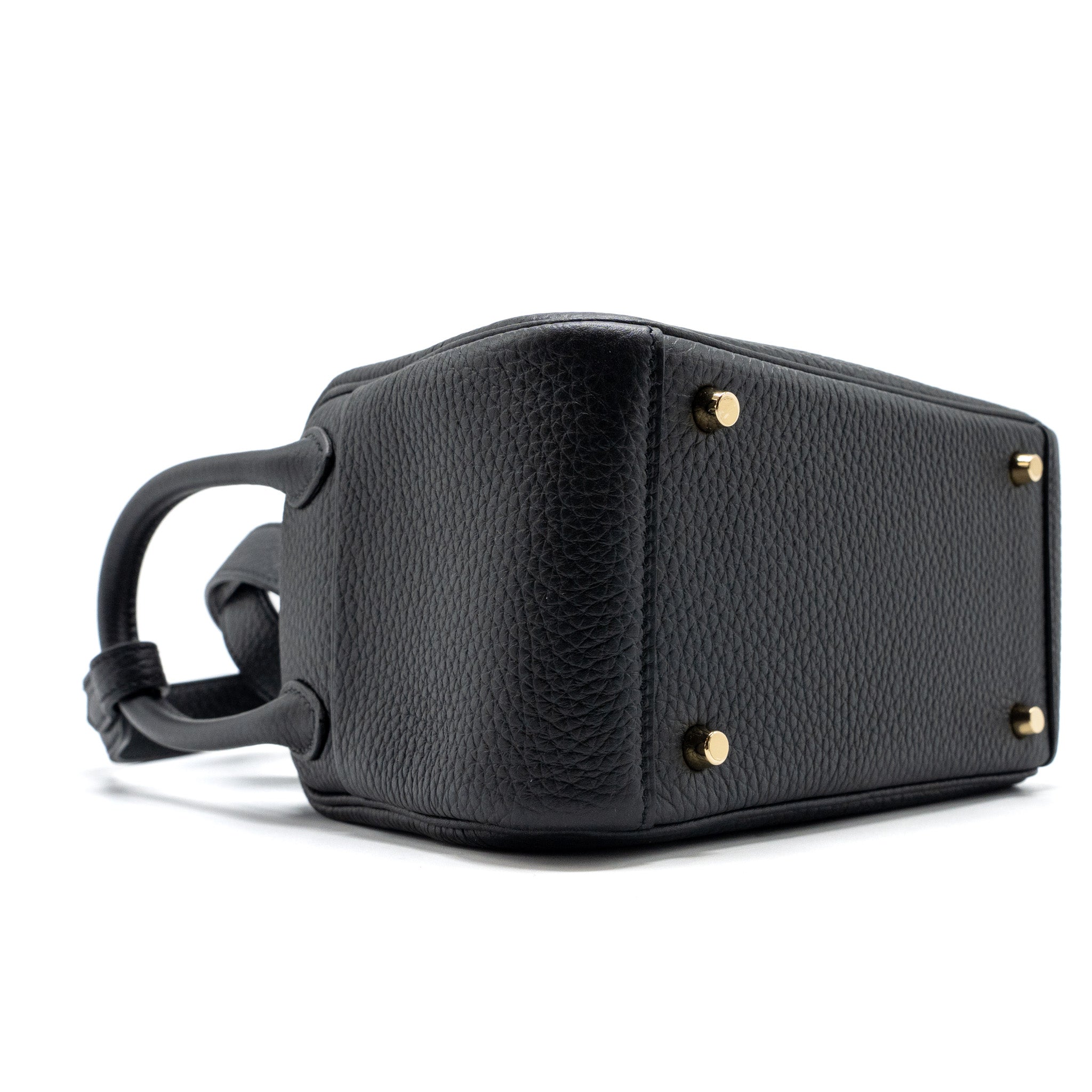 HERMES MINI LINDY CLEMENCE BLACK GHW