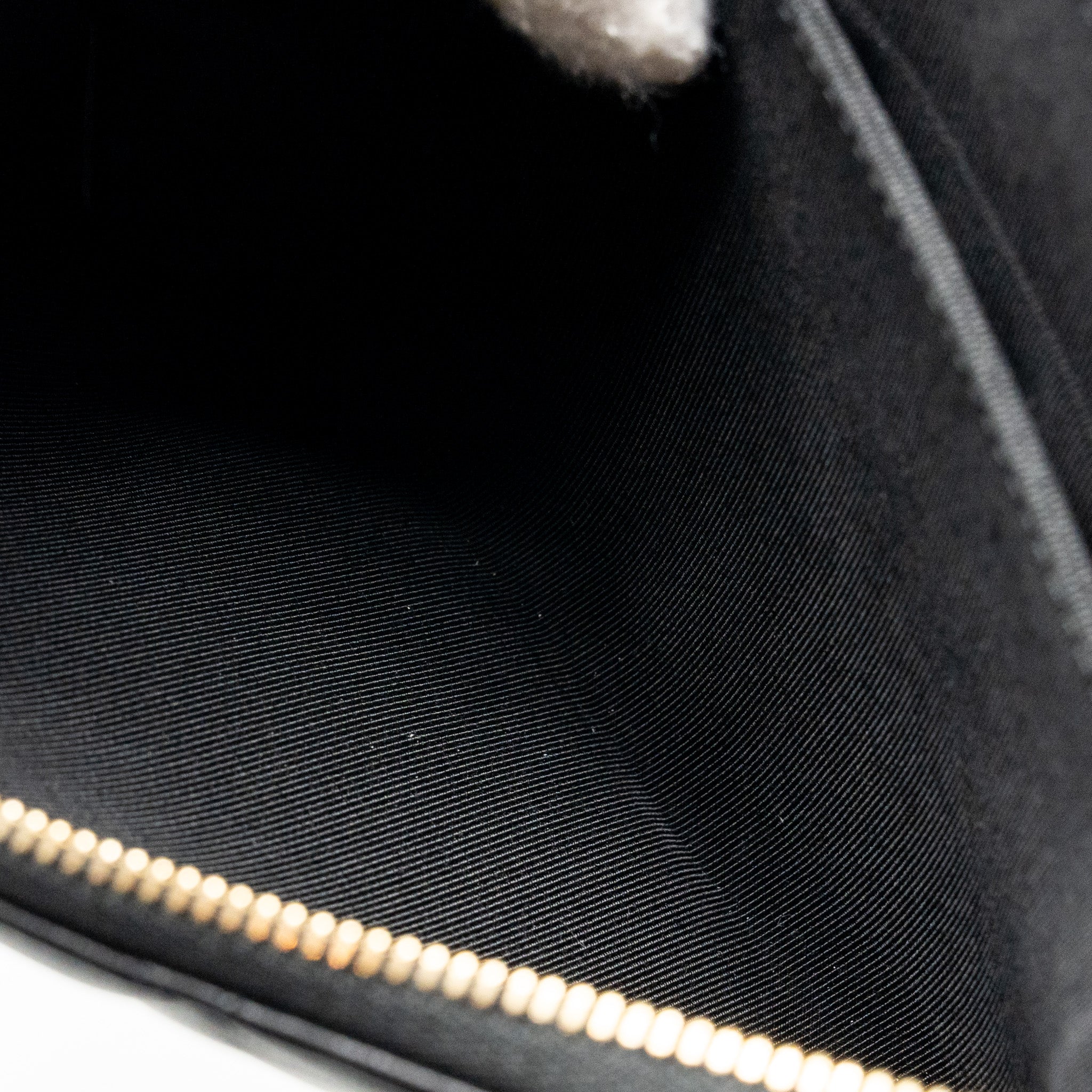 CHANEL CLUTCH WITH CRYSTAL/PEARL CHARMS LAMBSKIN BLACK LGHW
