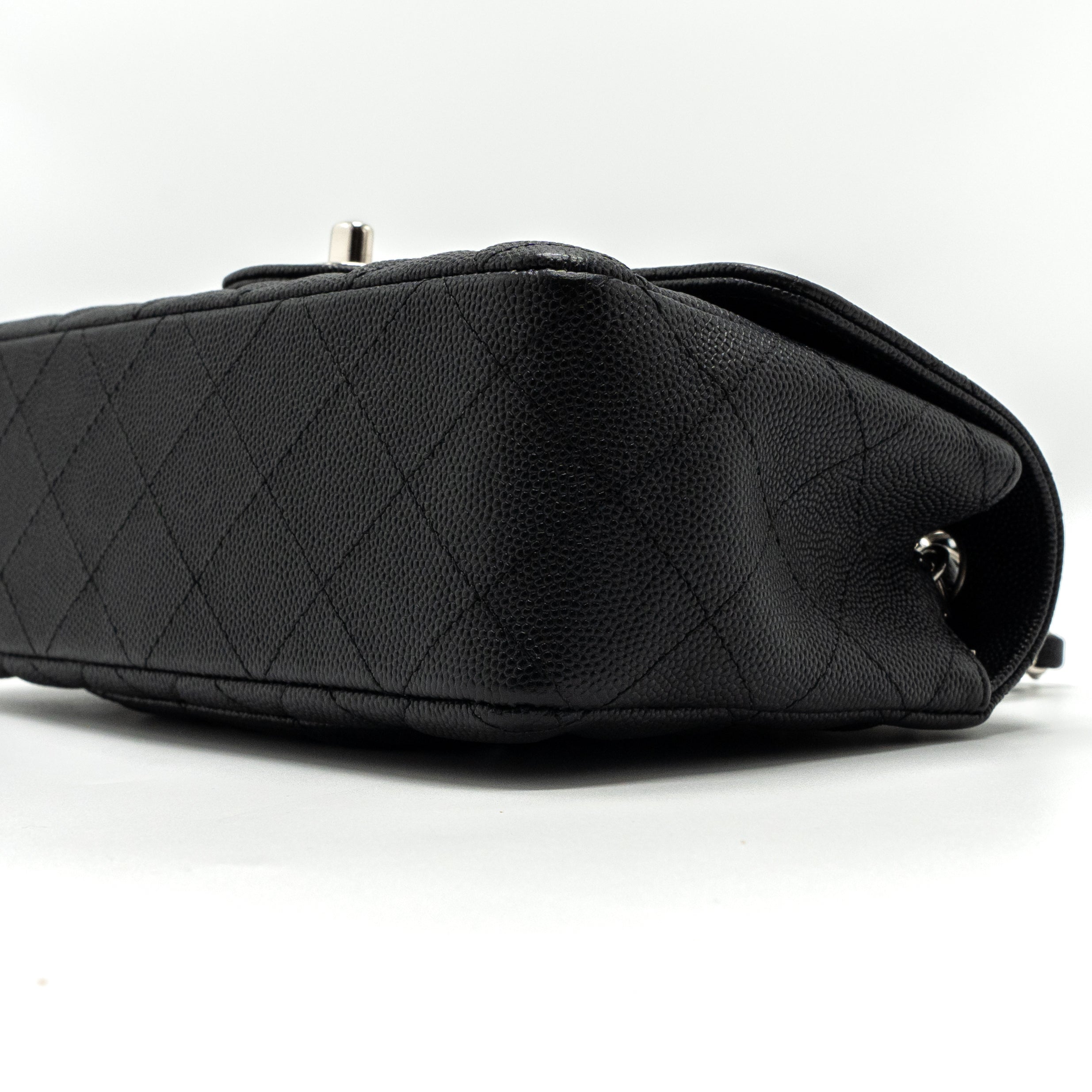 CHANEL CLASSIC MINI RECTANGULAR FLAP BAG CAVIAR BLACK SHW