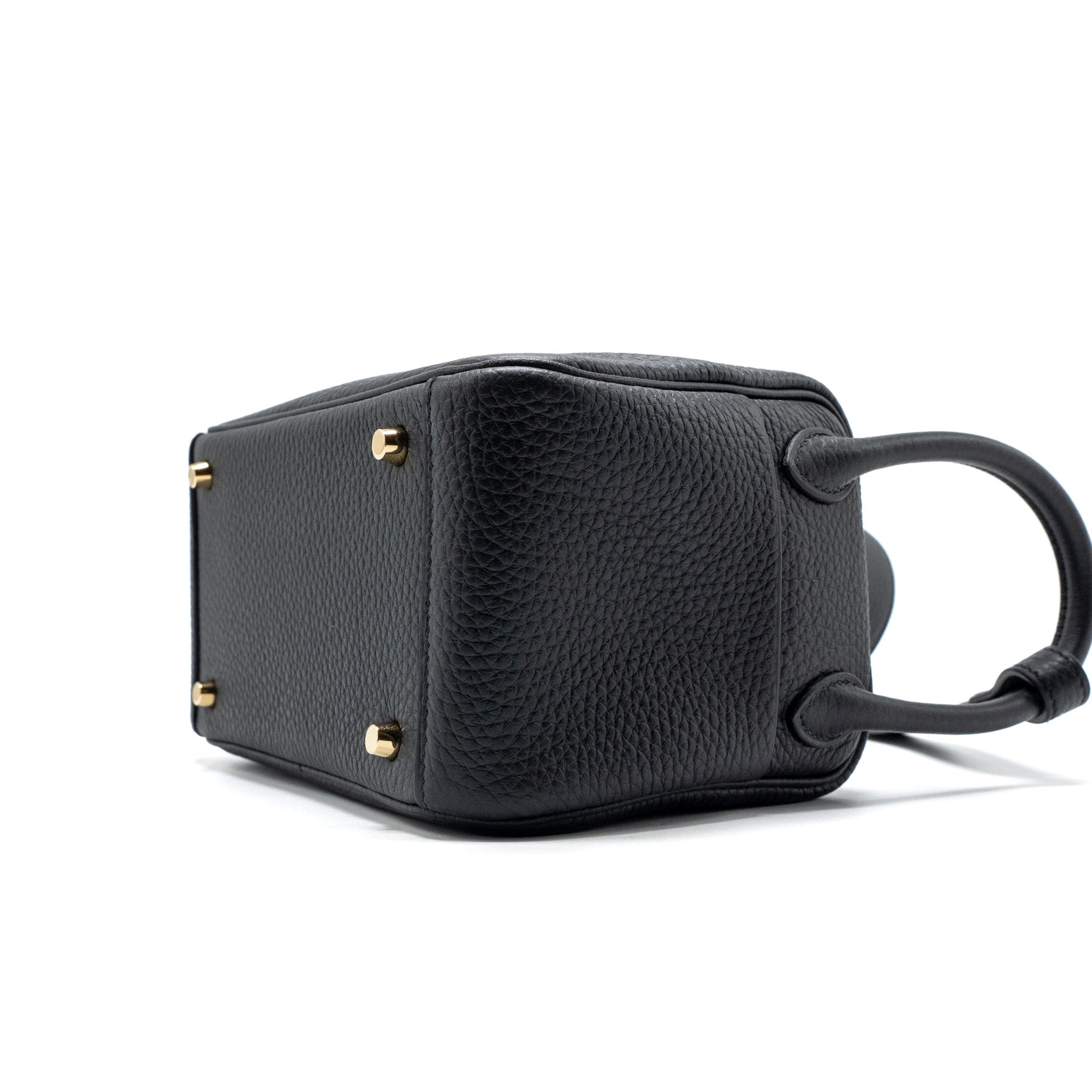 HERMES MINI LINDY CLEMENCE BLACK GHW