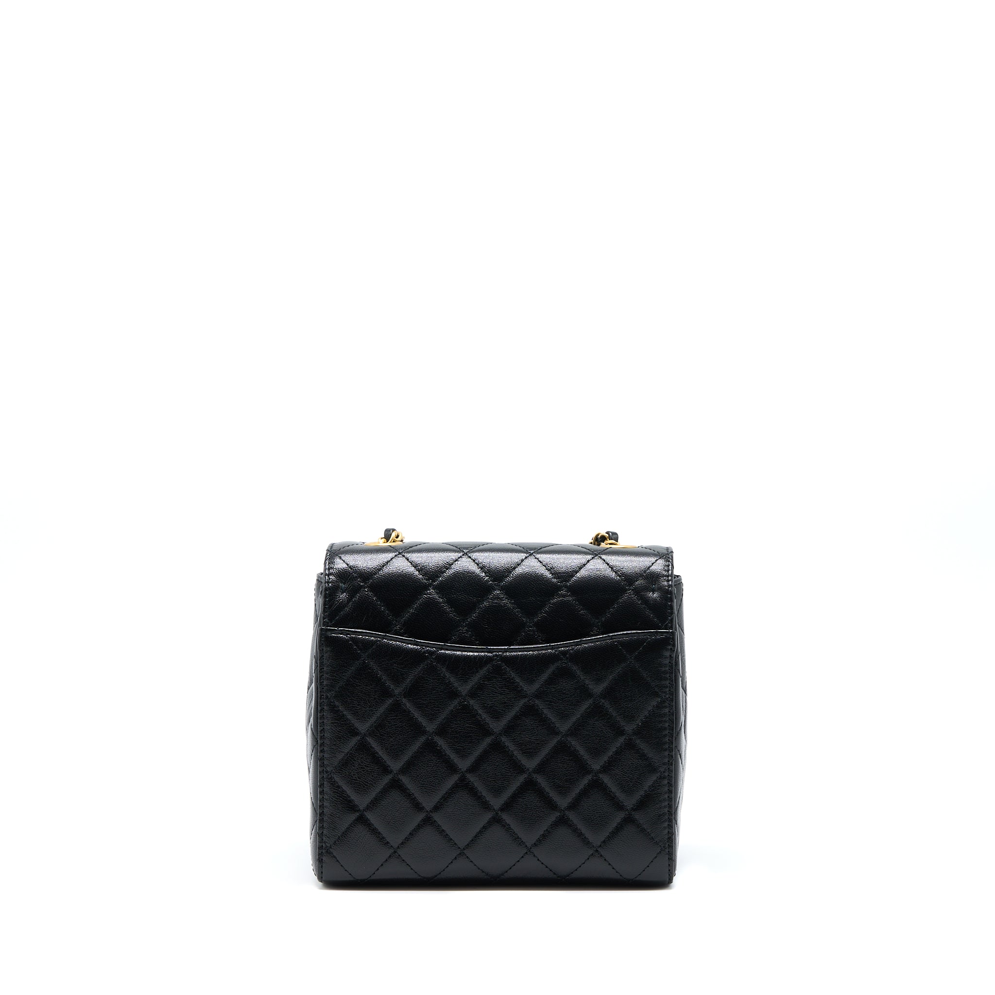 CHANEL 22K RETRO CLASSIC NEW SQUARE FLAP BAG GOATSKIN BLACK GHW (MICROCHIP)