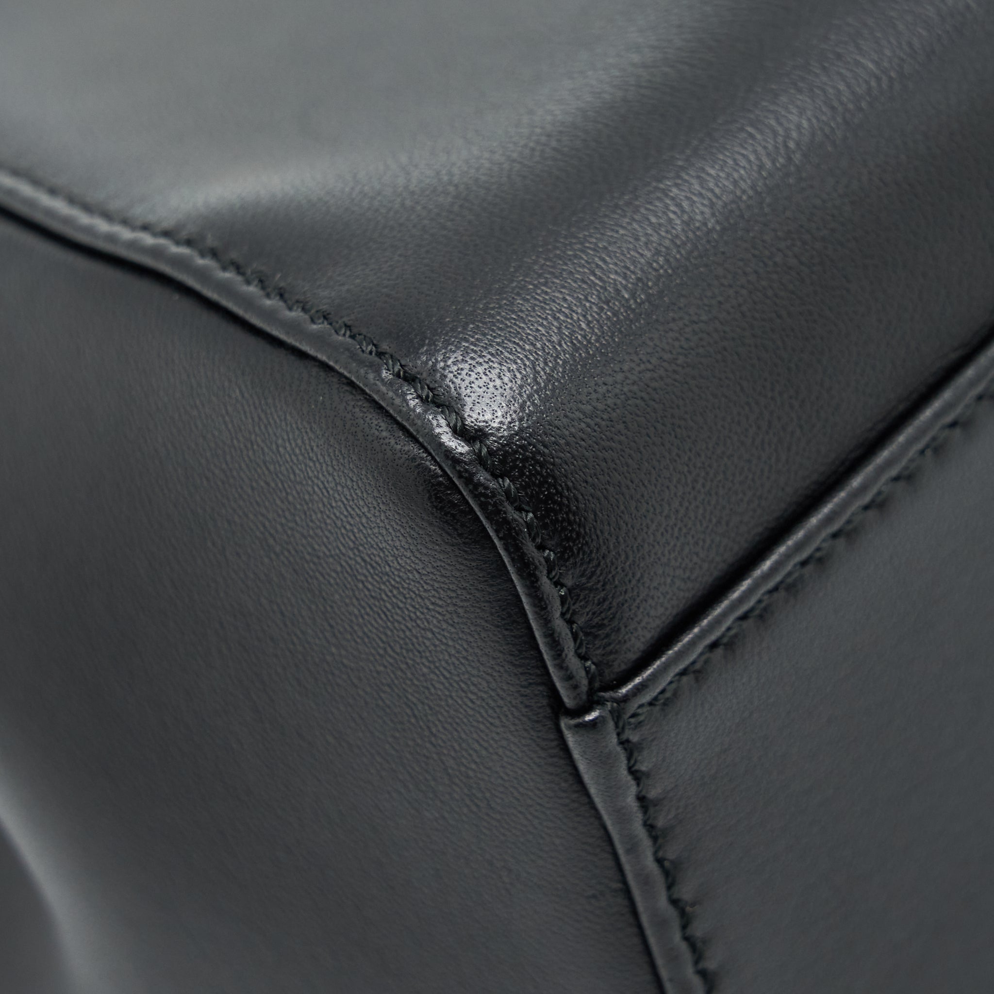 FENDI MINI PEEKABOO LAMBSKIN BLACK GHW