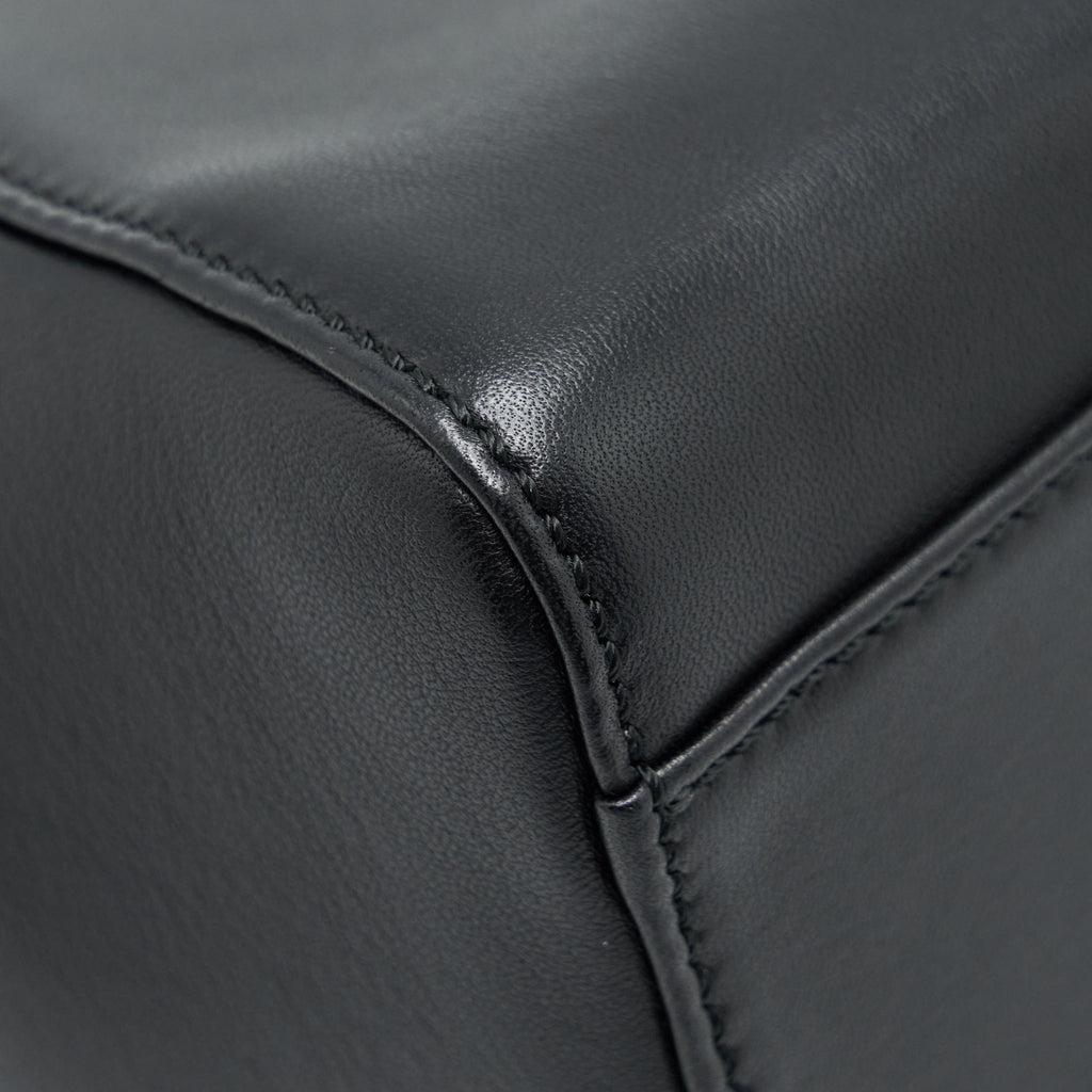 FENDI MINI PEEKABOO LAMBSKIN BLACK GHW
