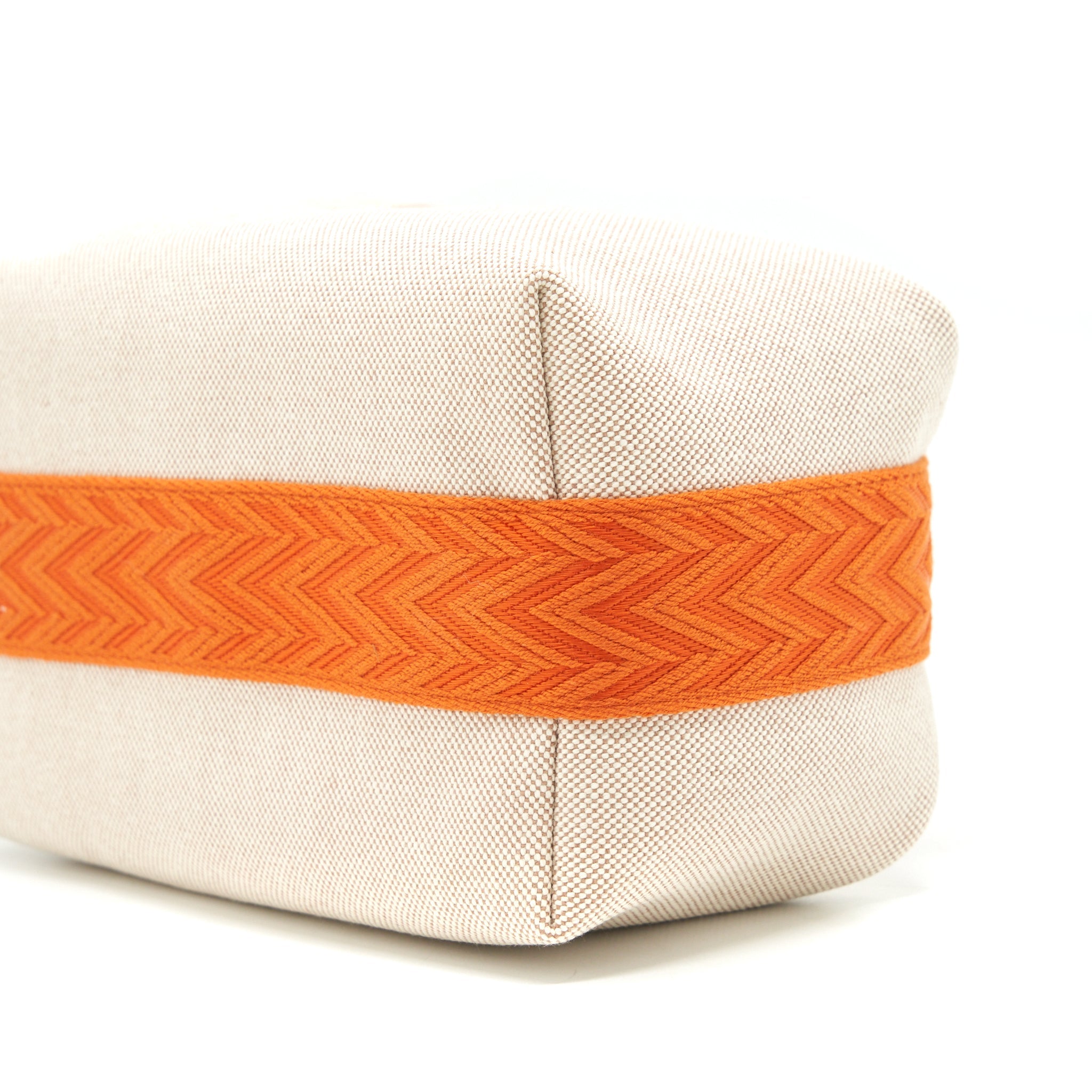 HERMES TROUSSE DE TOILETTE BRIDE A BRAC PETIT MODELE BEIGE/ORANGE