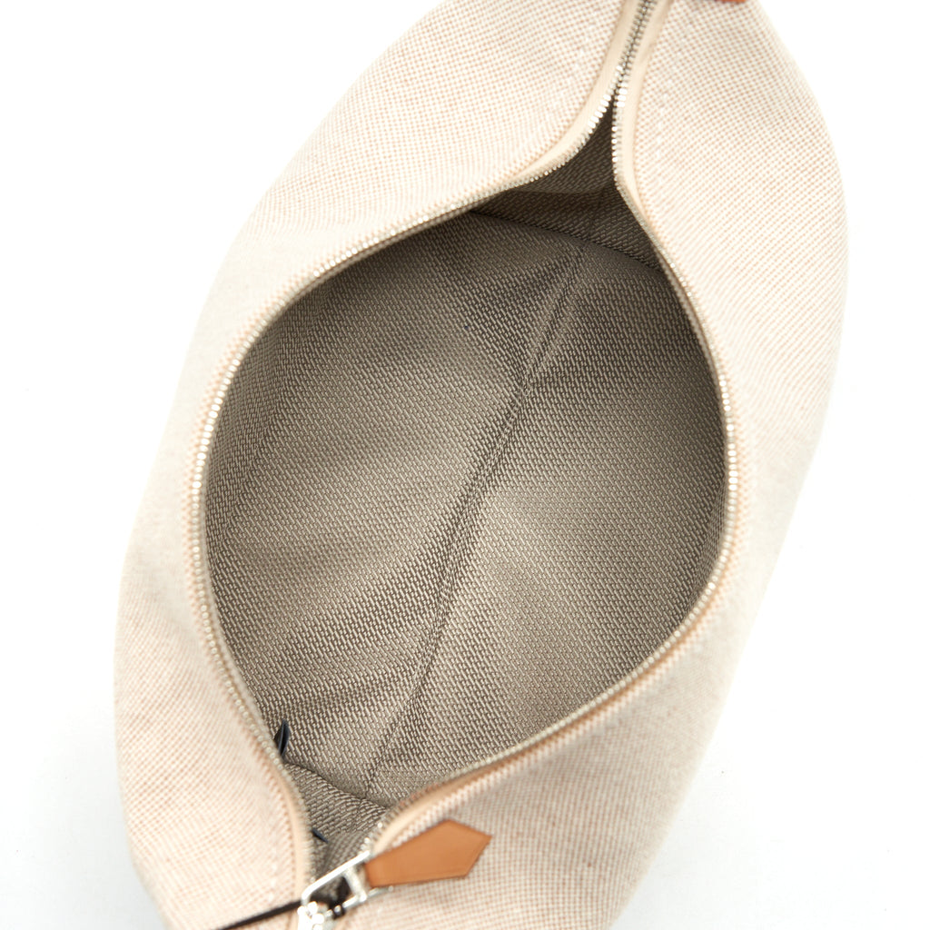 HERMES TROUSSE DE TOILETTE BRIDE A BRAC PETIT MODELE BEIGE/ORANGE